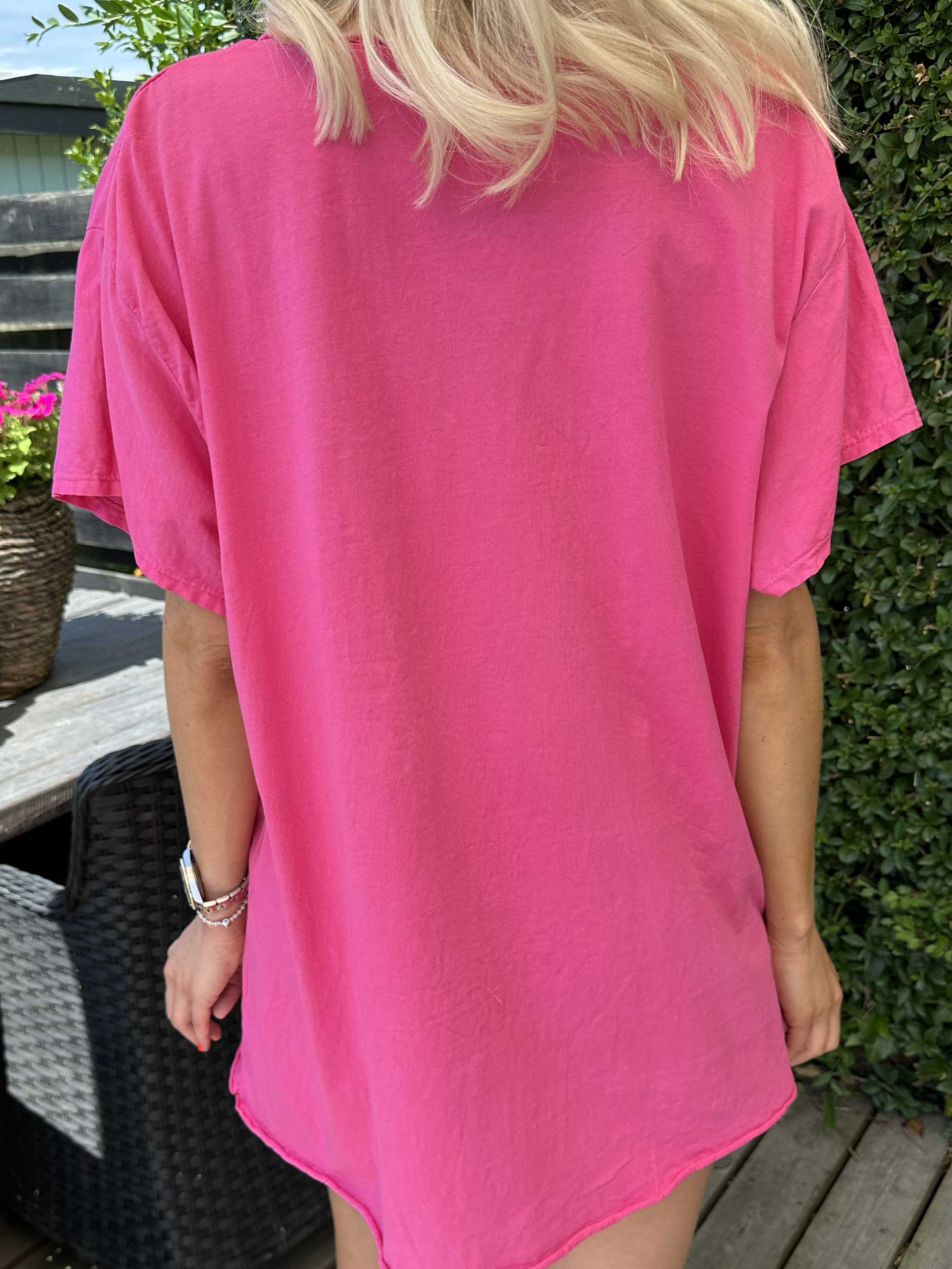 Alison - T-shirt i bomuld med v-udskæring