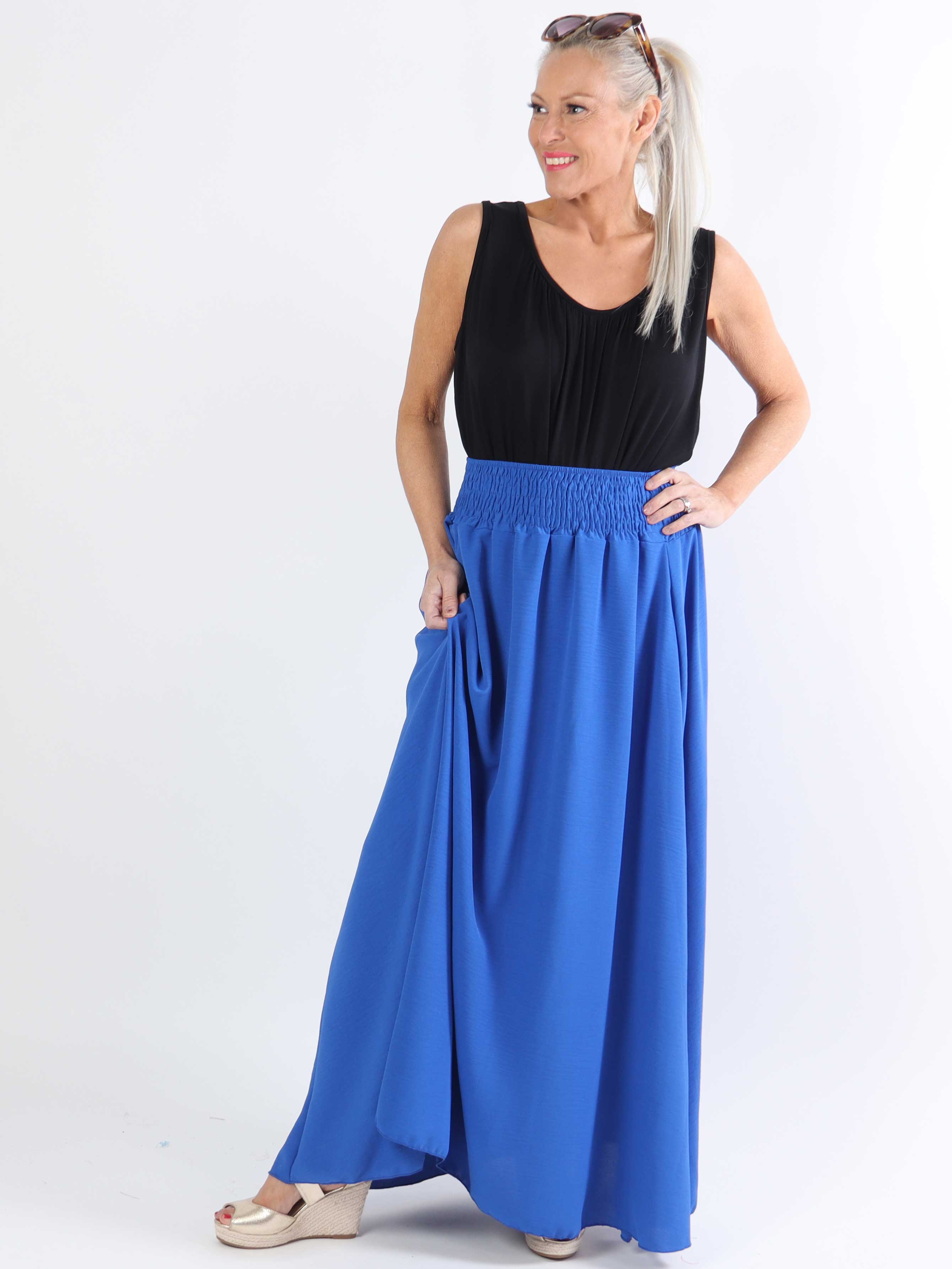 Amalia - Sød lang plus size nederdel