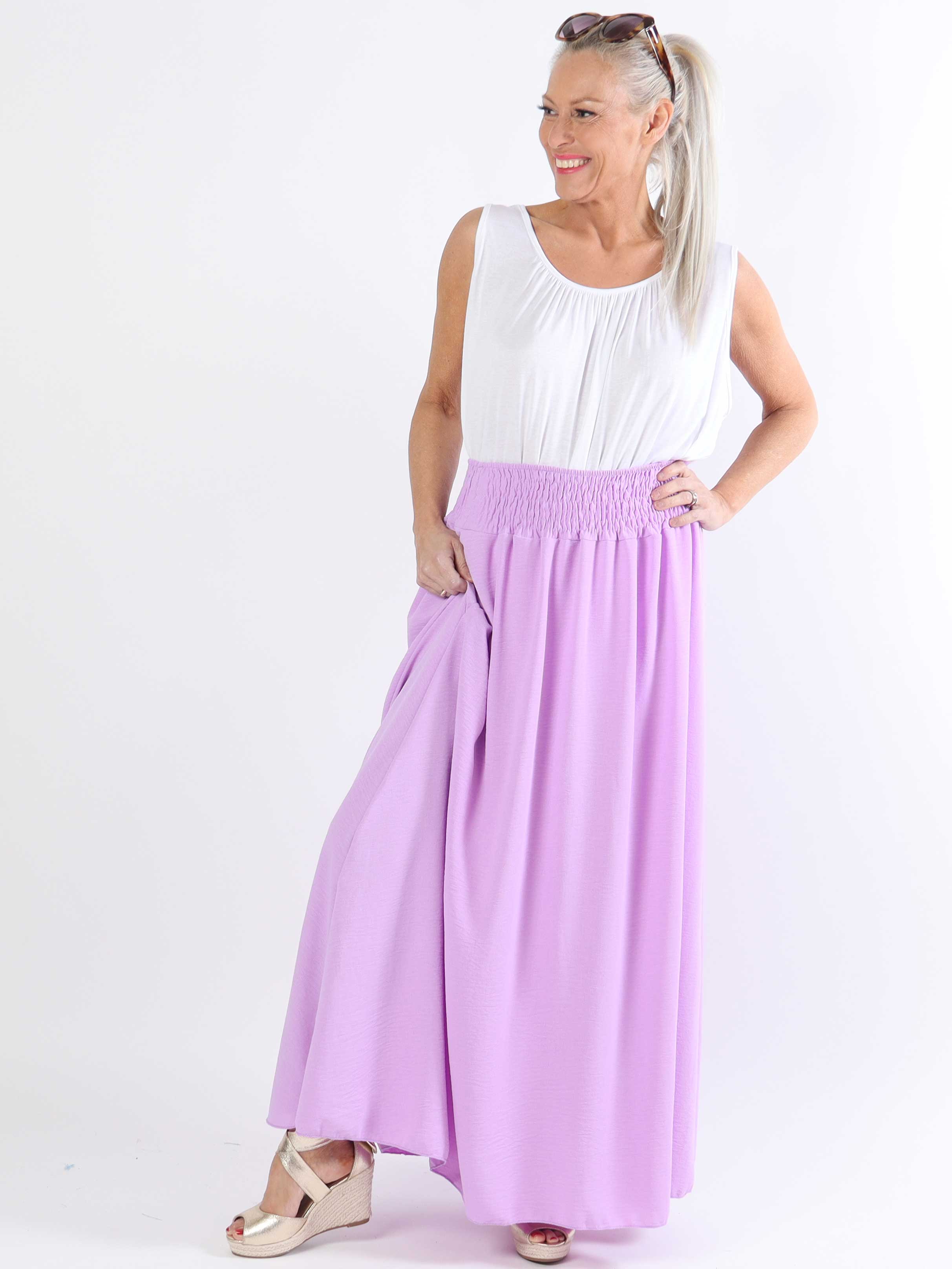 Amalia - Sød lang plus size nederdel