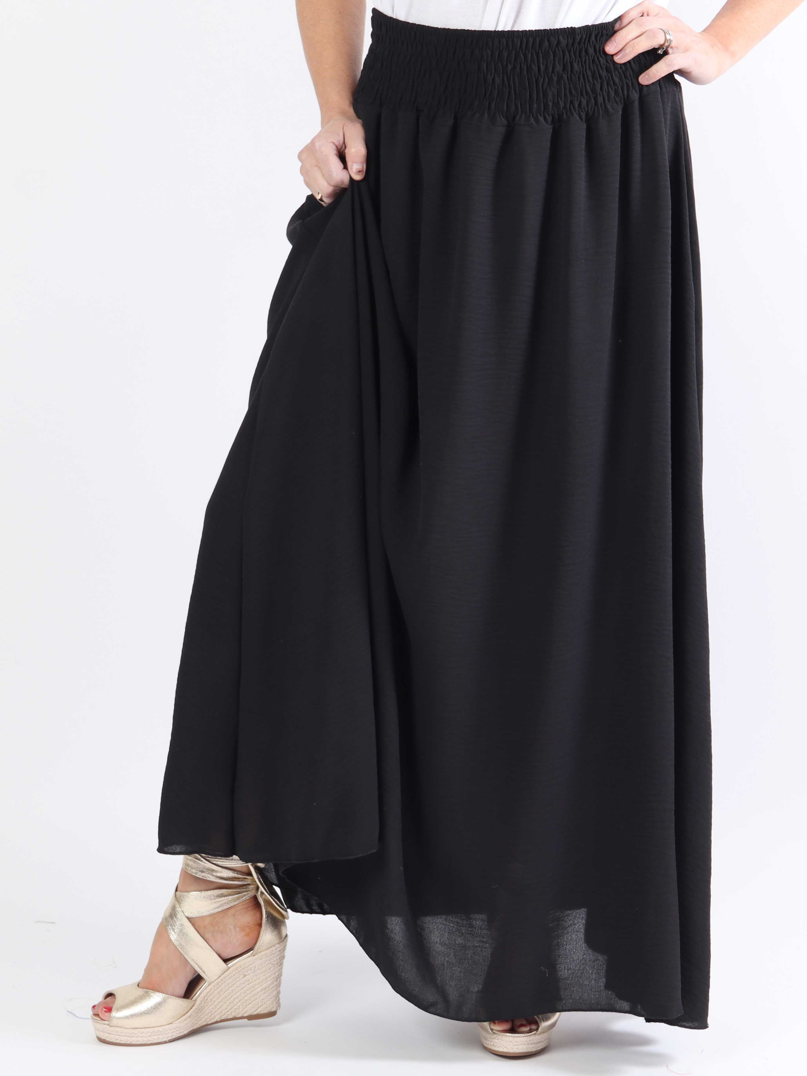 Amalia - Sød lang plus size nederdel