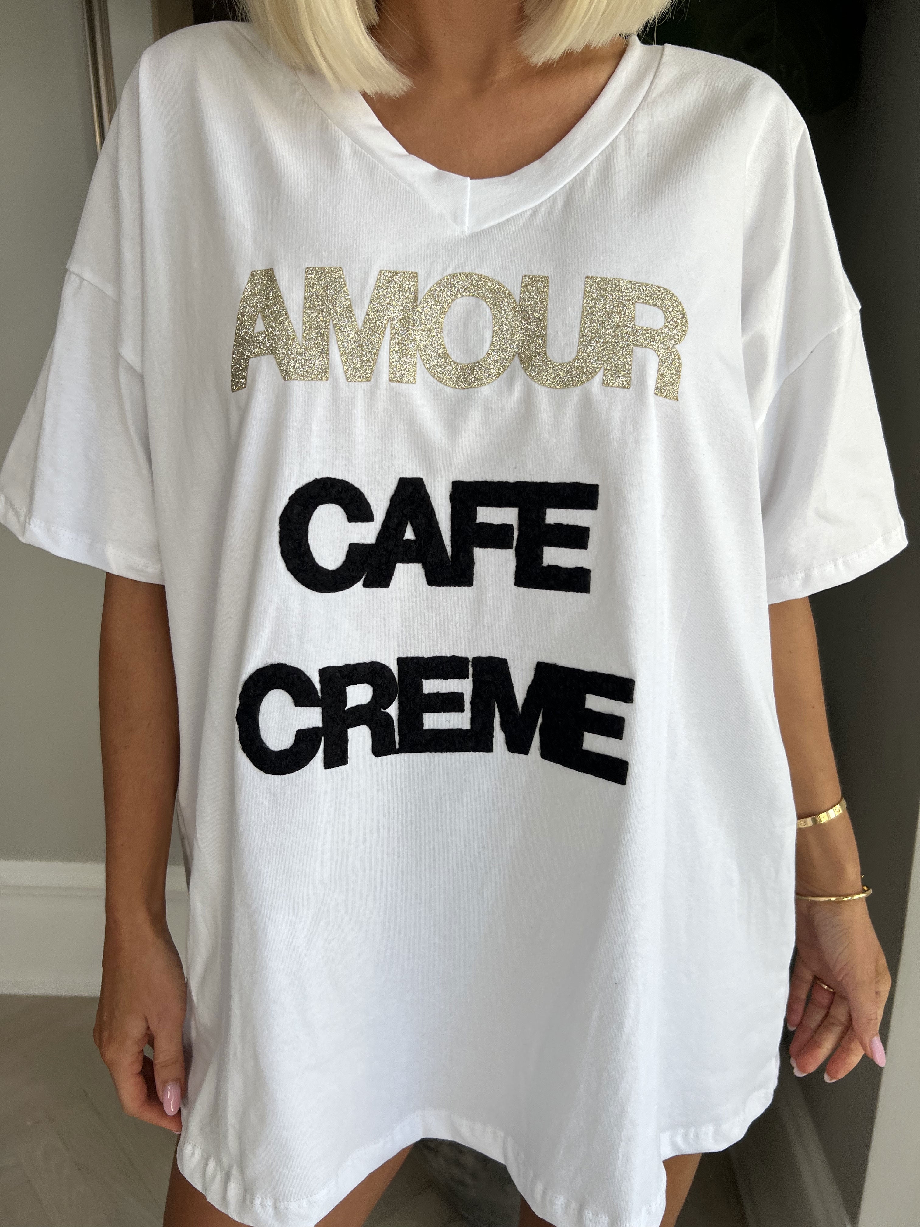 Amour - Cool t-shirt med skrift