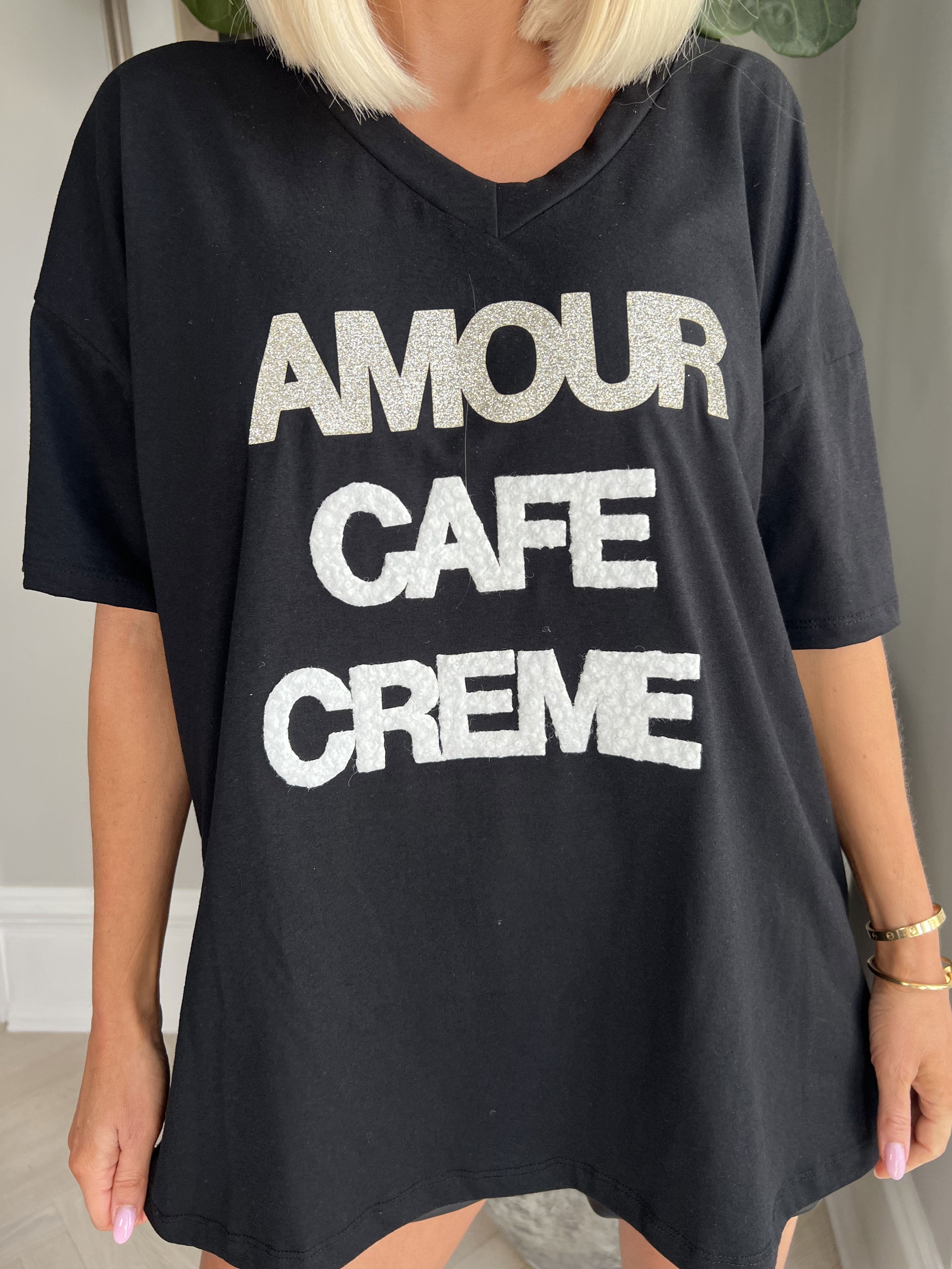 Amour - Cool t-shirt med skrift