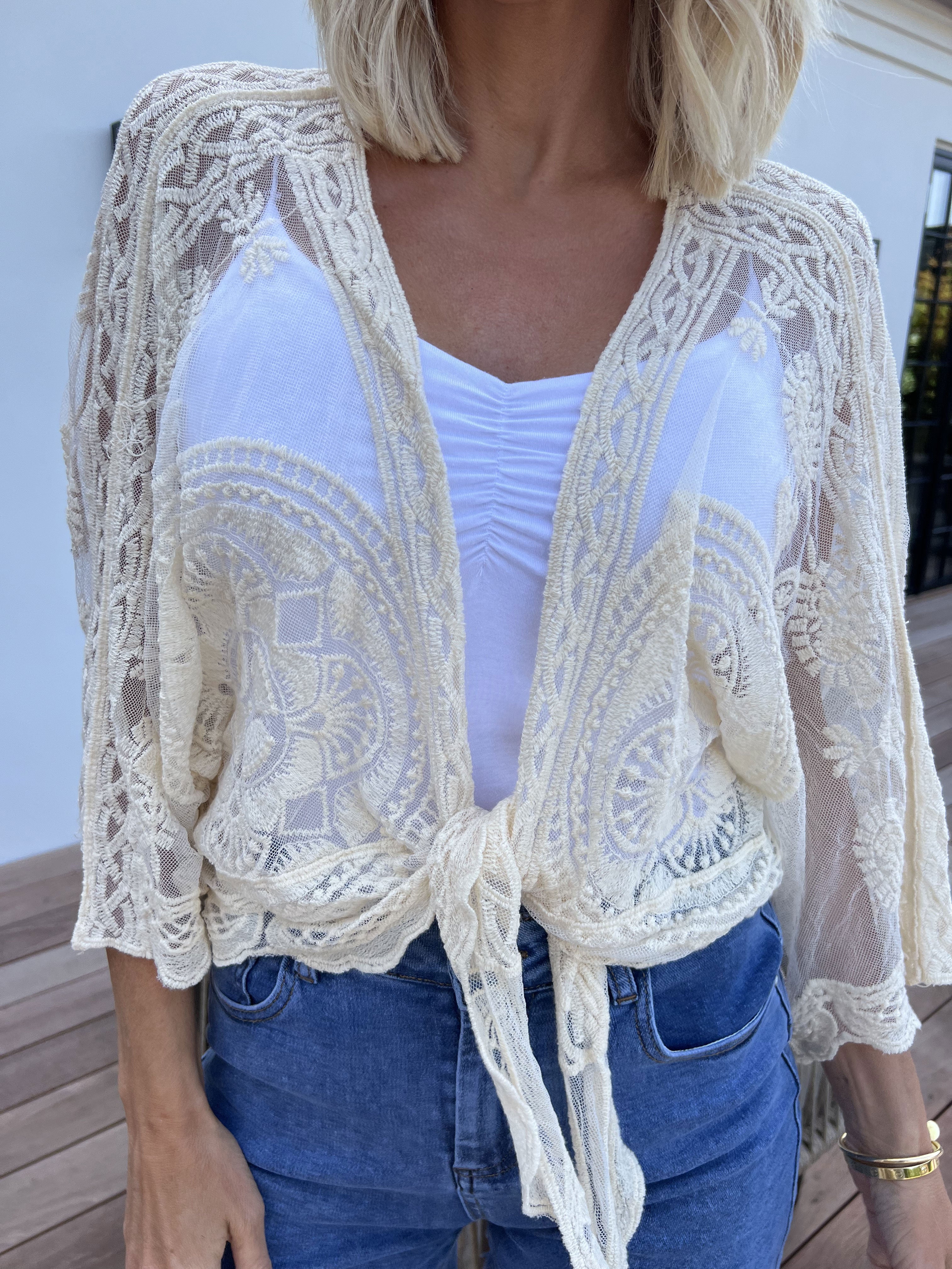 Andromeda - Sød kort blonde cardigan