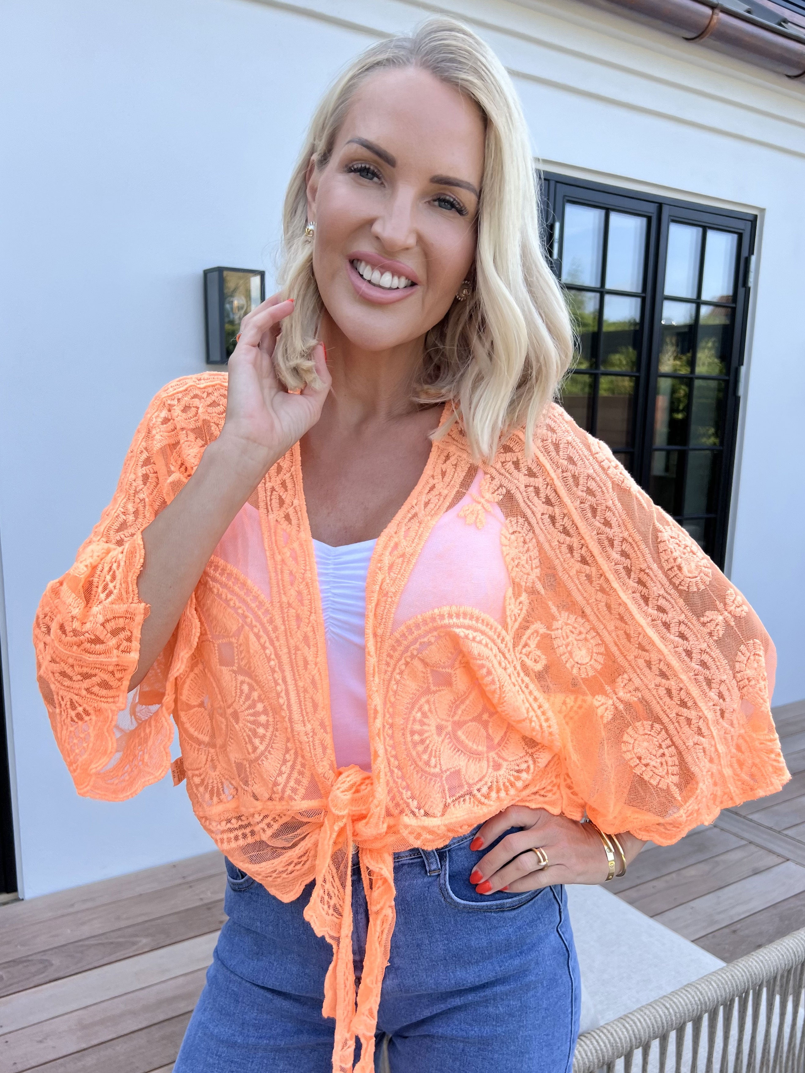 Andromeda - Sød kort blonde cardigan