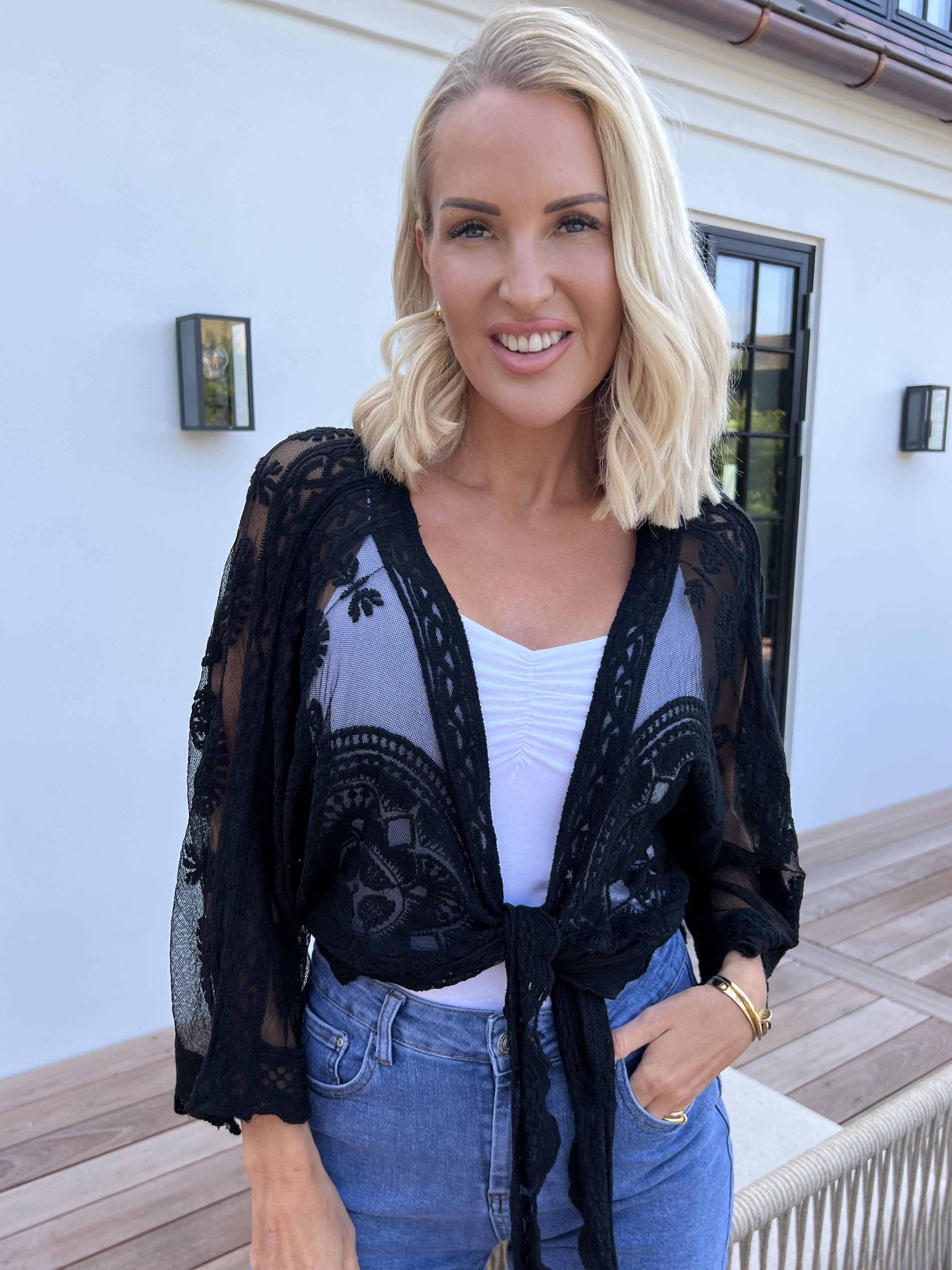 Andromeda - Sød kort blonde cardigan