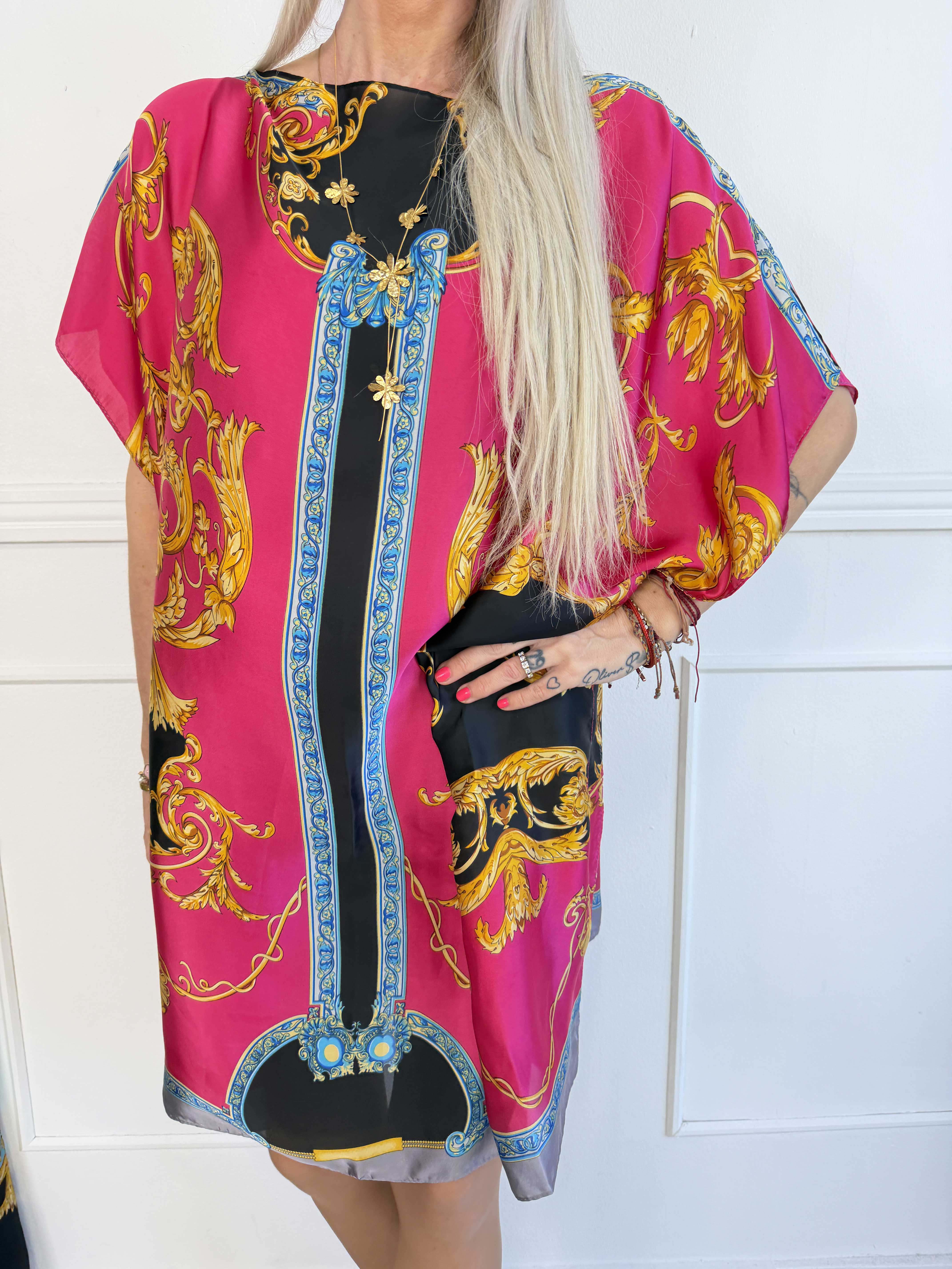 Angelika - Eksklusiv tunikakjole i en blød blanding af viskose og silke
