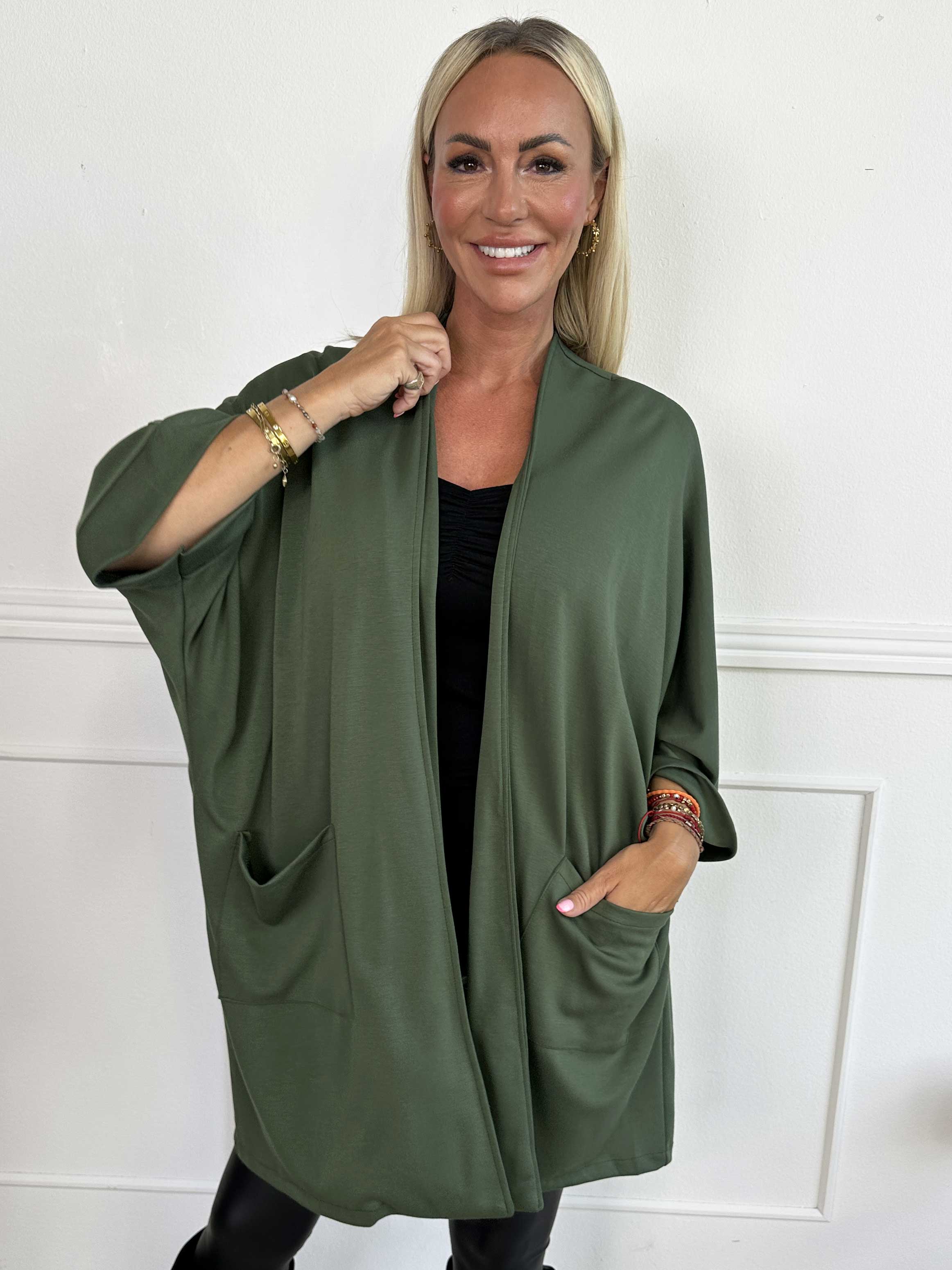 Annah Cardigan - Oversized blød cardigan med lommer
