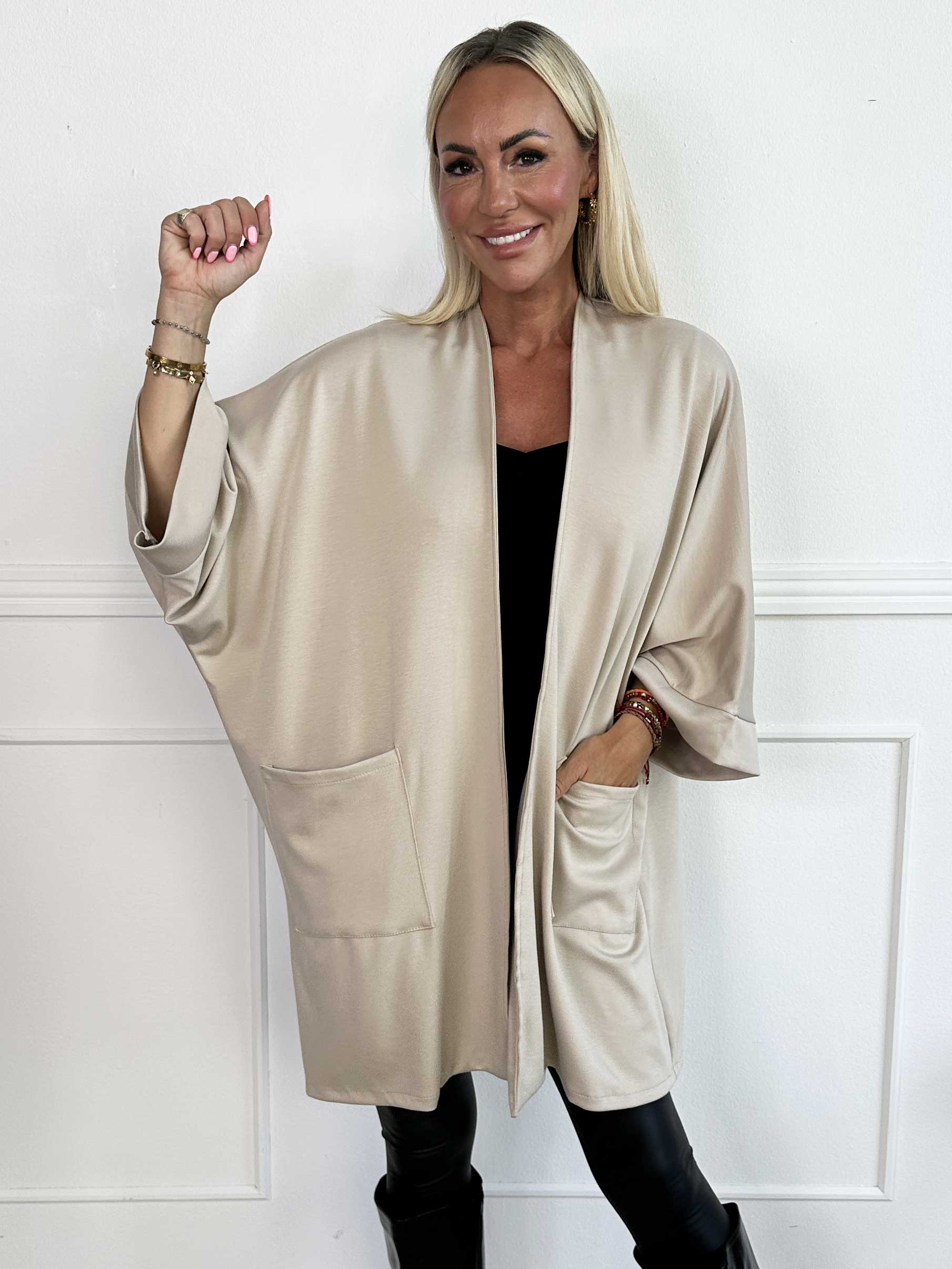 Annah Cardigan - Oversized blød cardigan med lommer