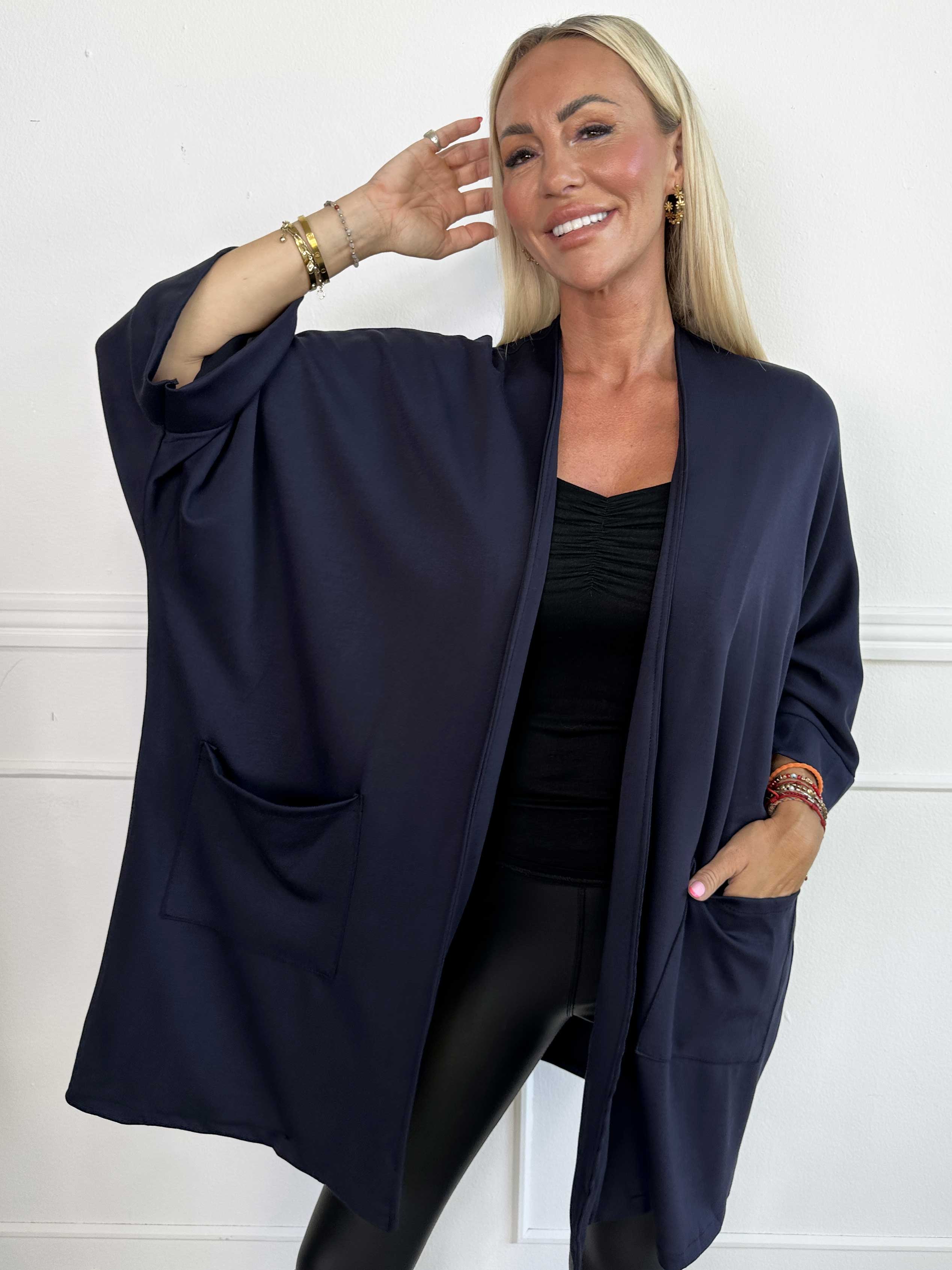 Annah Cardigan - Oversized blød cardigan med lommer