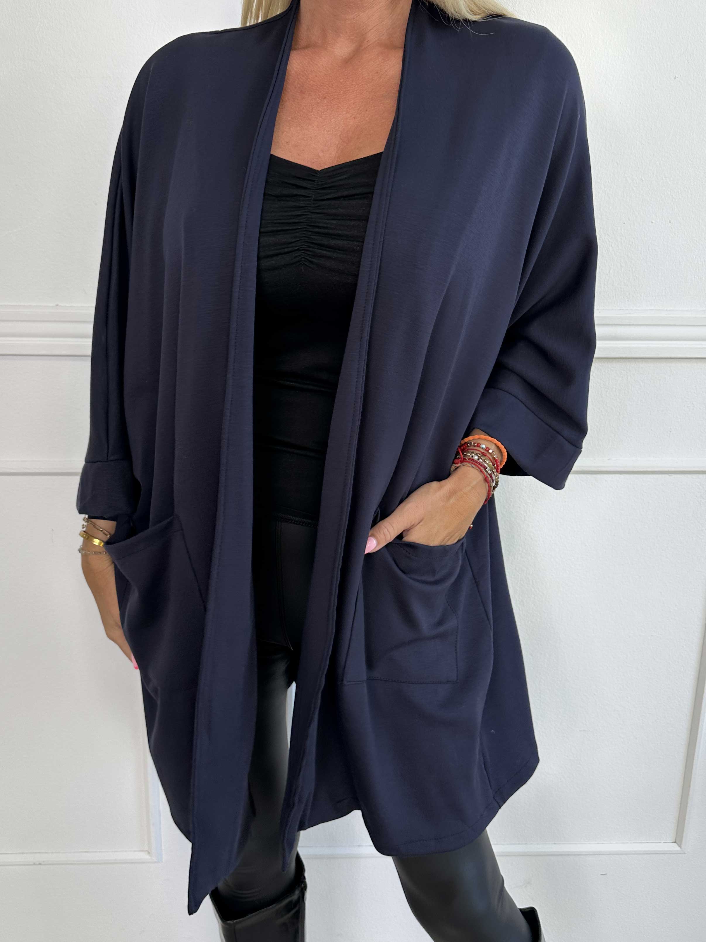Annah Cardigan - Oversized blød cardigan med lommer