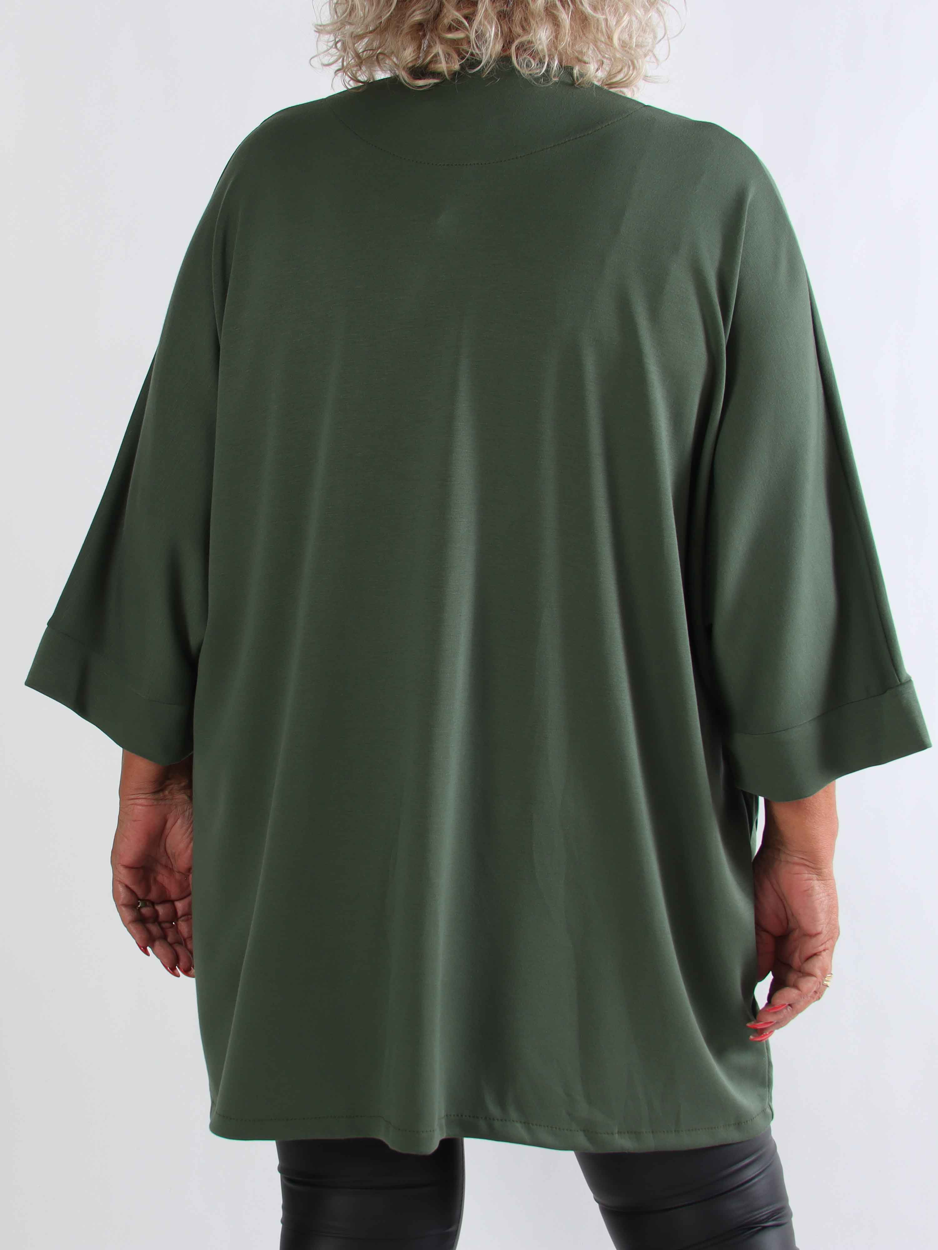 Annah Cardigan - Plus size blød cardigan med tydelige syninger og lommer