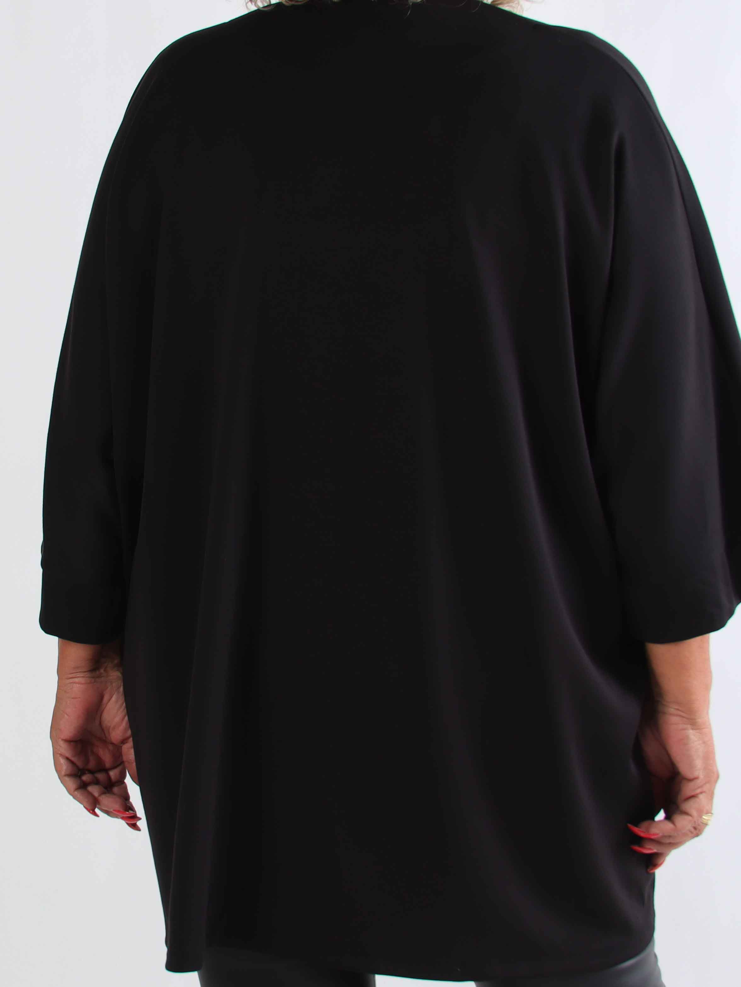 Annah Cardigan - Plus size blød cardigan med tydelige syninger og lommer