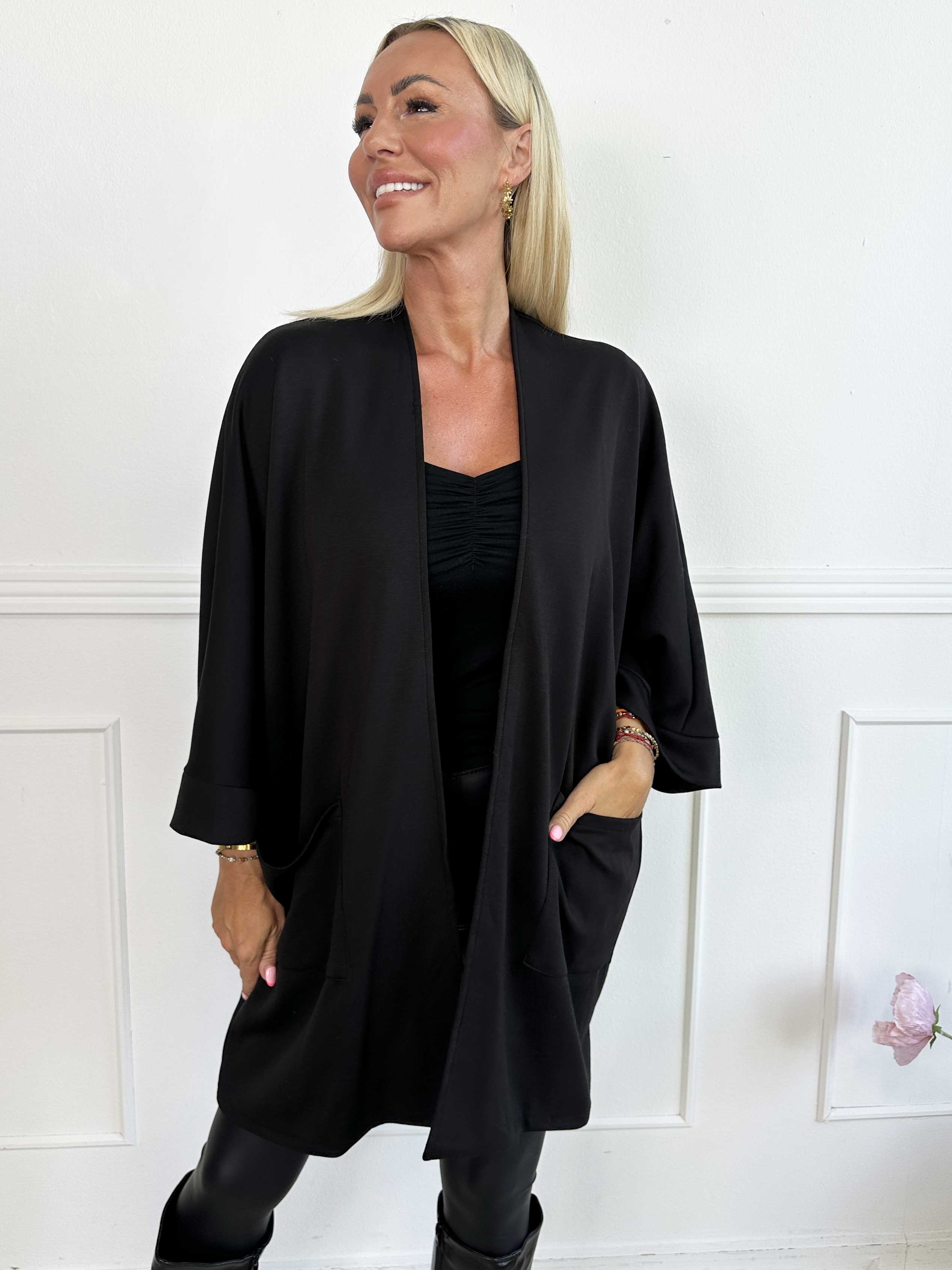 Annah Cardigan - Oversized blød cardigan med lommer