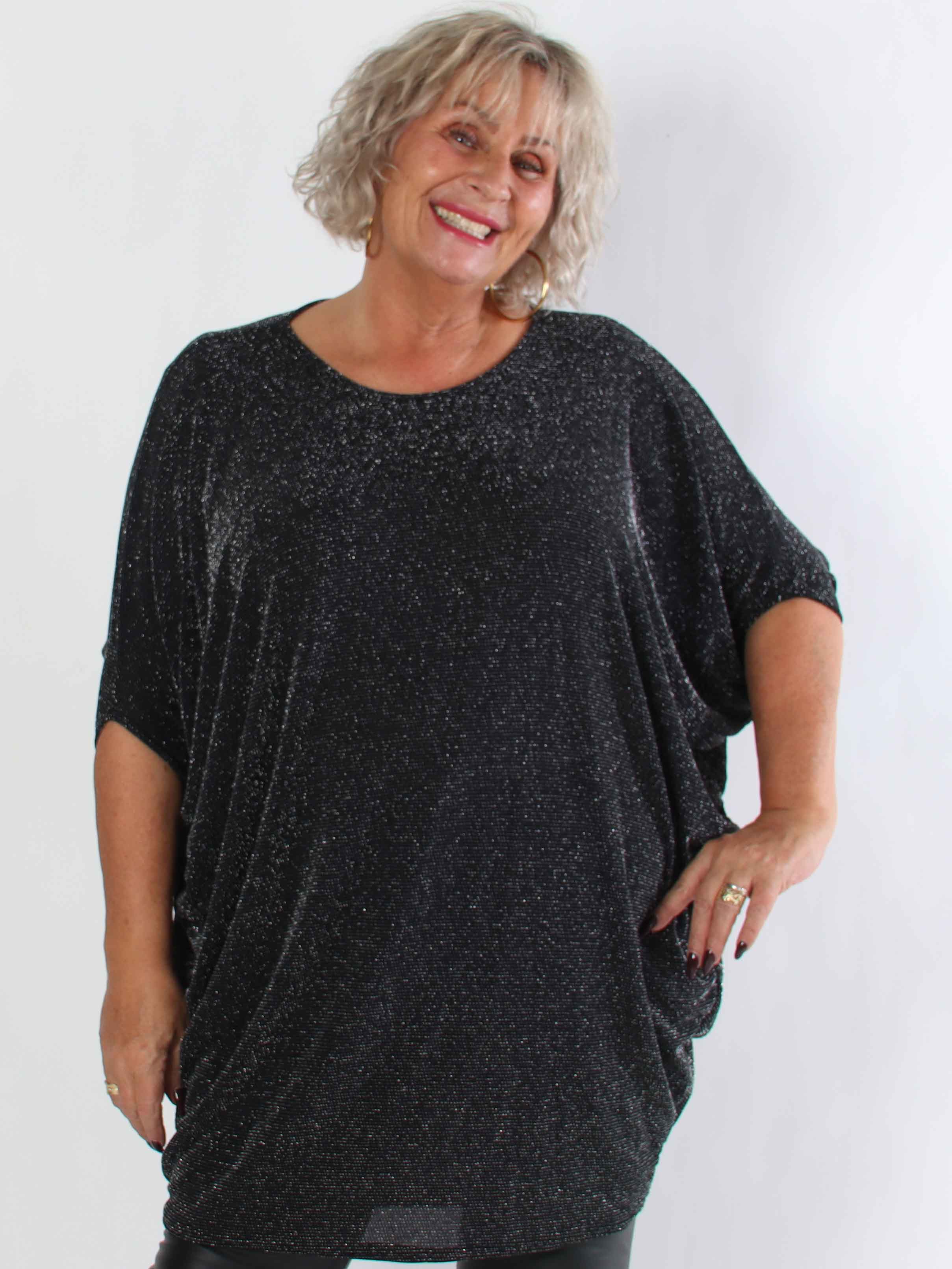 Arabella - Plus size tunika med flagermusærmer