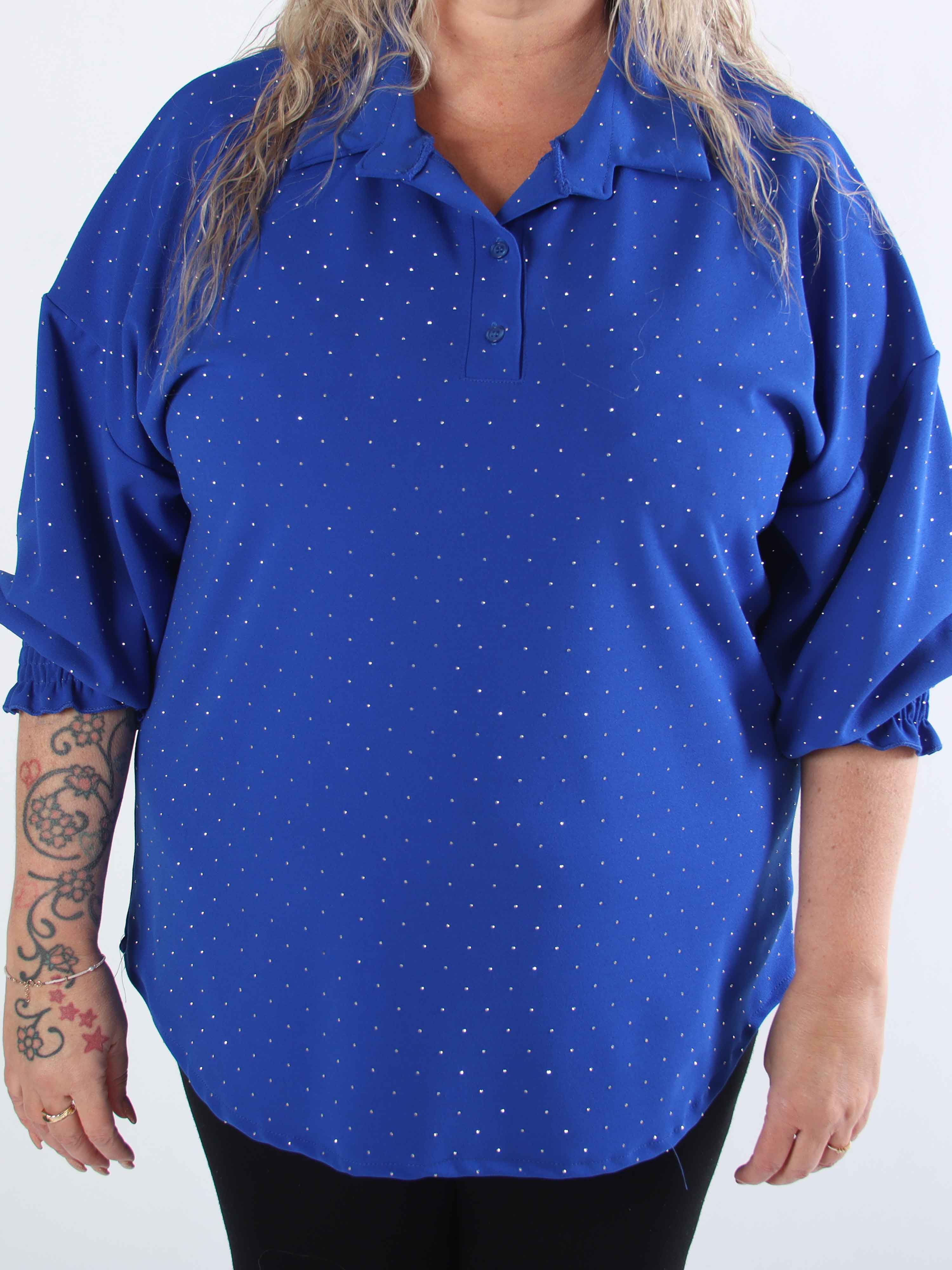 Aria - Plus size tunika med similisten og smock ved ærmet