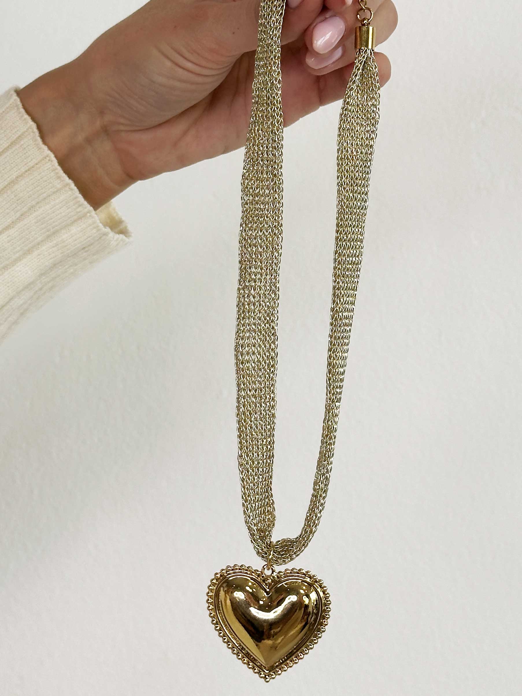 Ariel - Guld halskæde med hjerte vedhæng