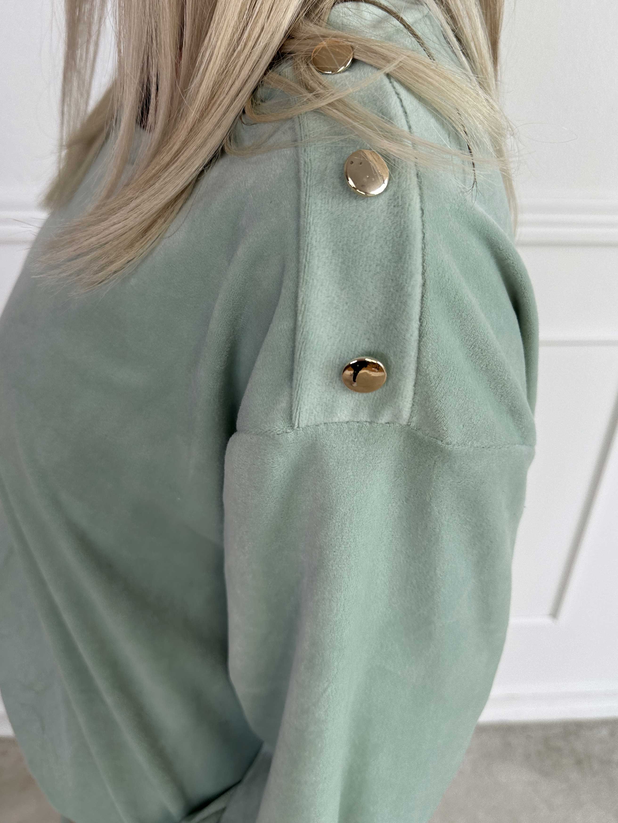 Arina - Blødt velour joggingsæt med guld knapper