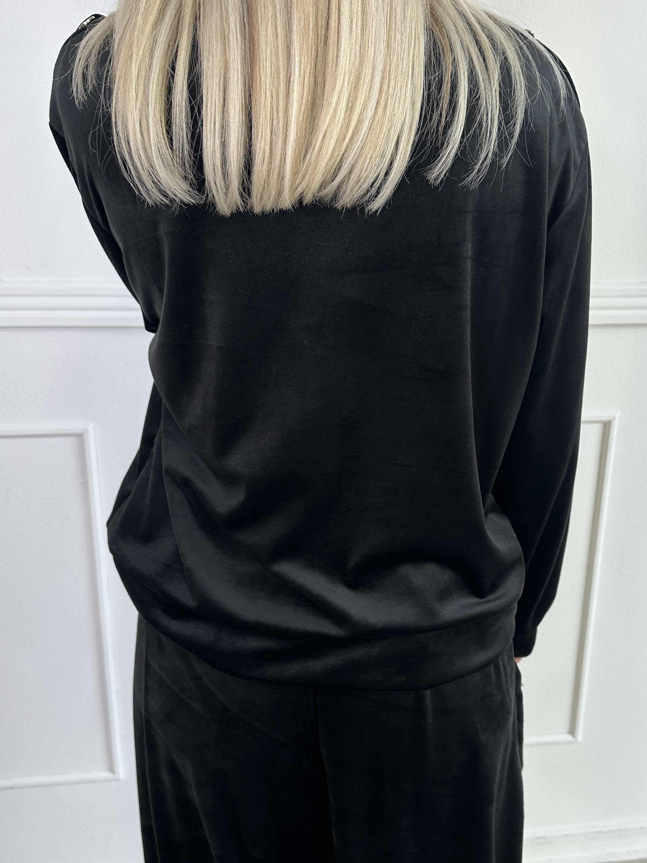 Arina - Blødt velour joggingsæt med guld knapper