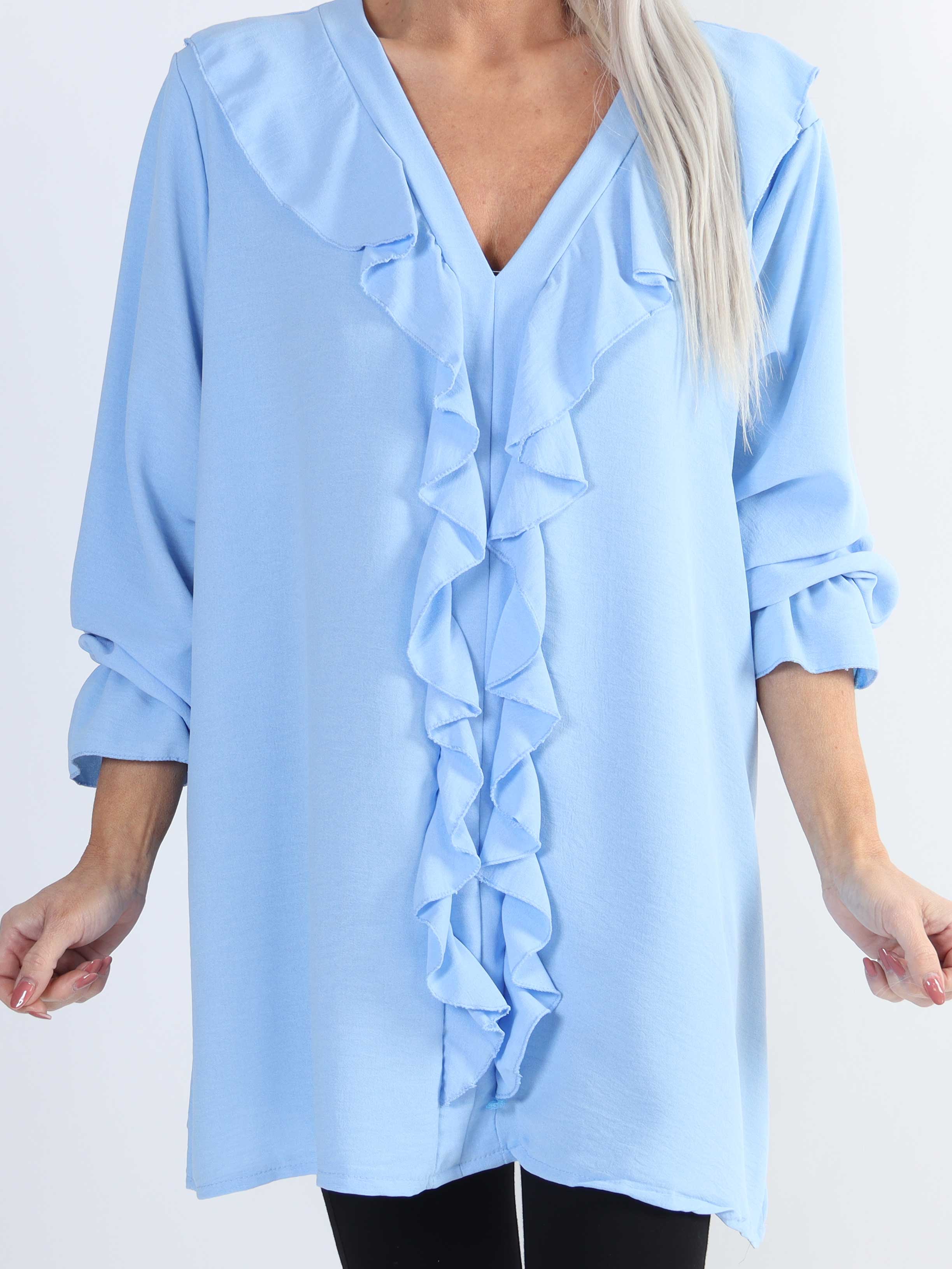 Ava - Sød plus size tunika med flæser