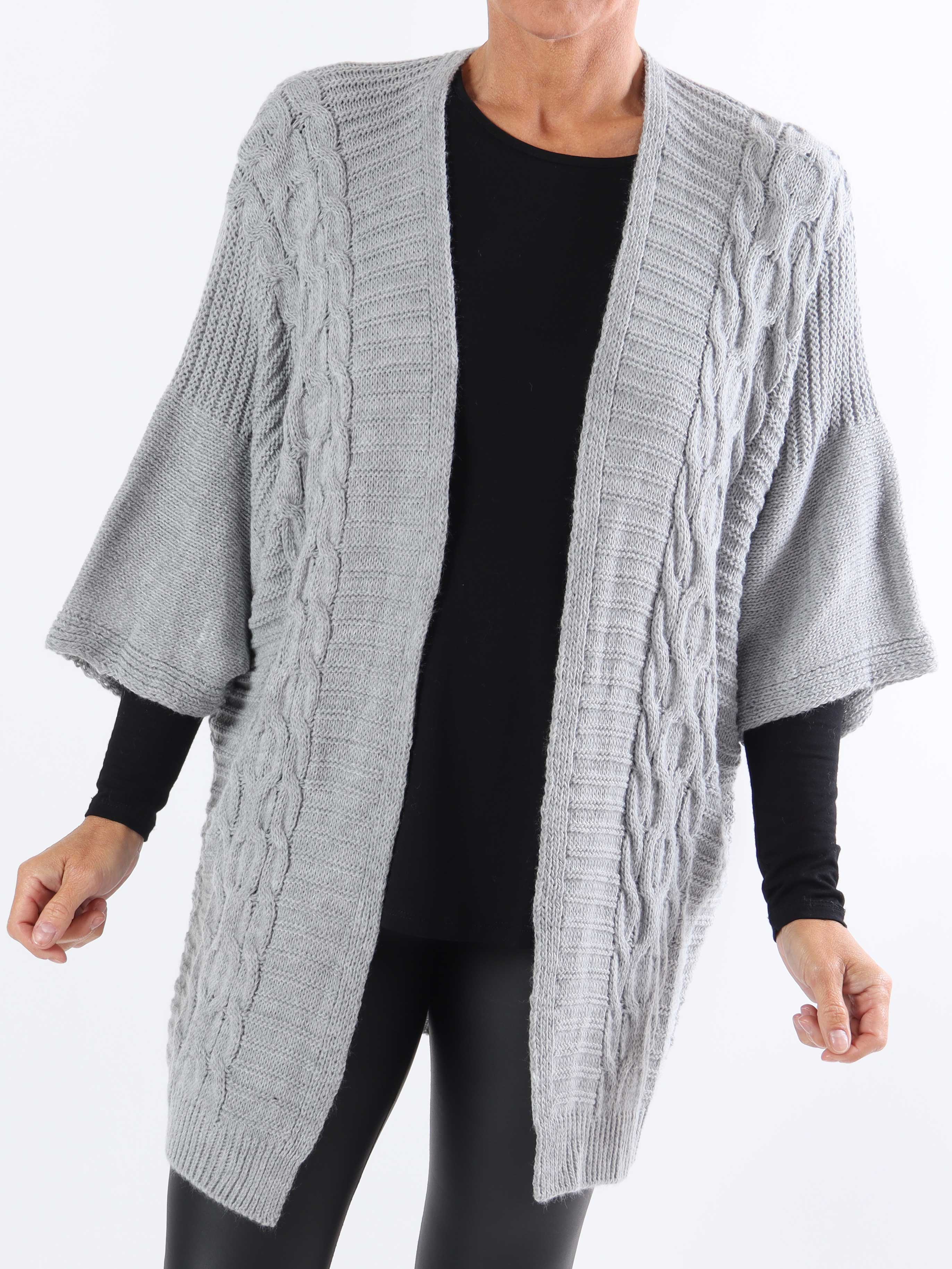 Avalon - Plus size strikcardigan med korteærmer