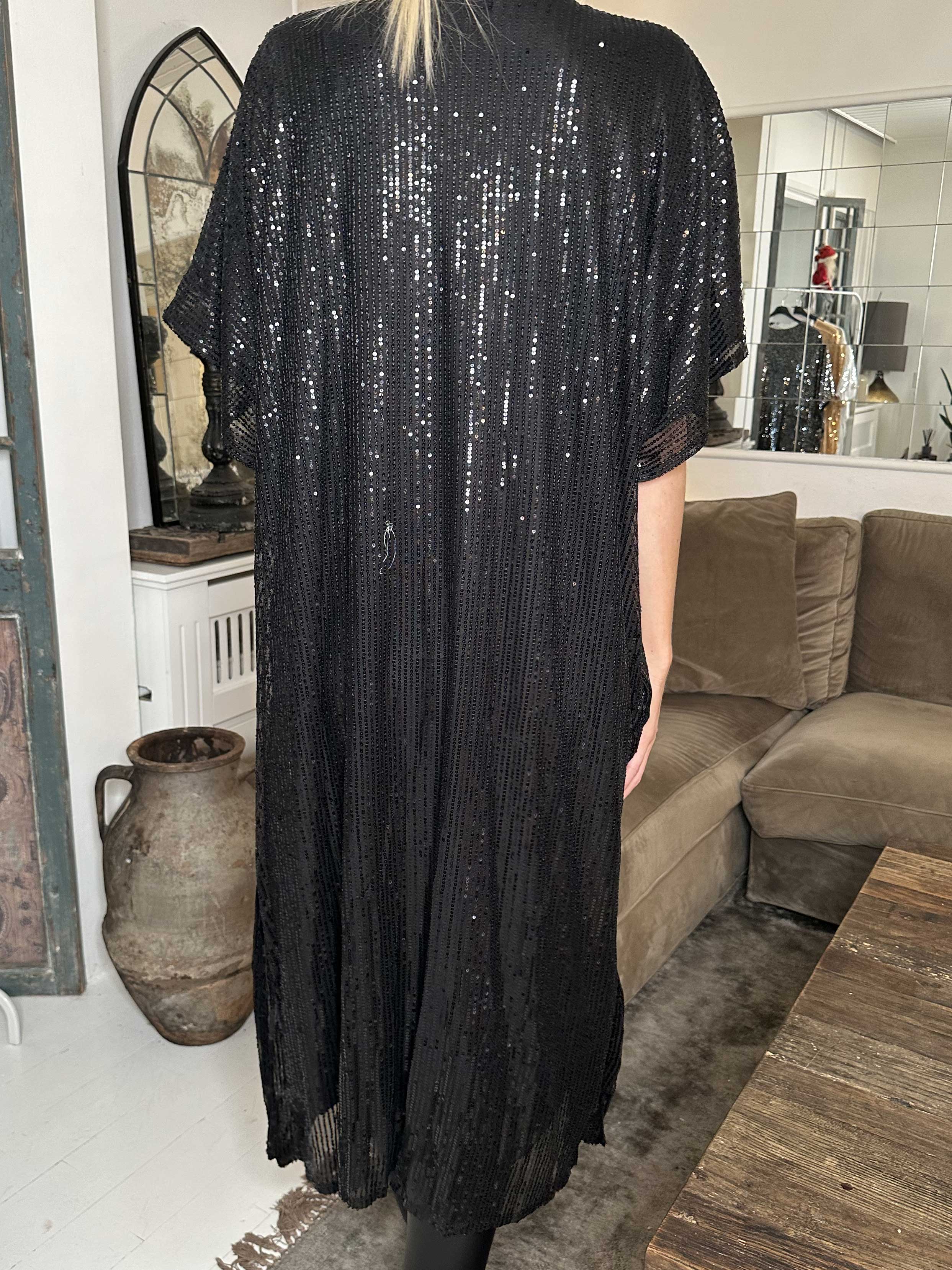 Azmina Long - Lang tunika i løs pasform med pailletter