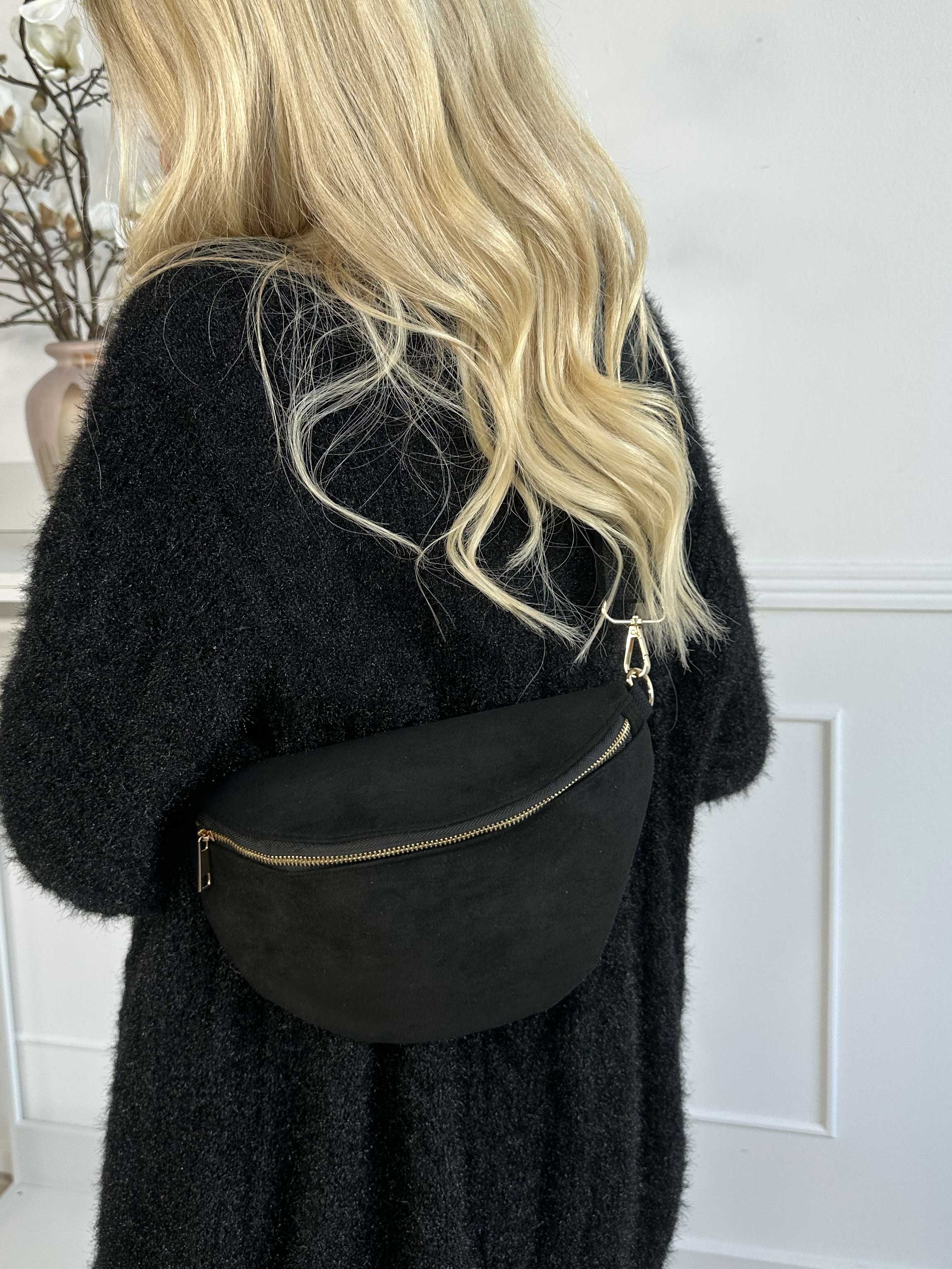 Belicia - Lille crossbody taske i ruskindslook
