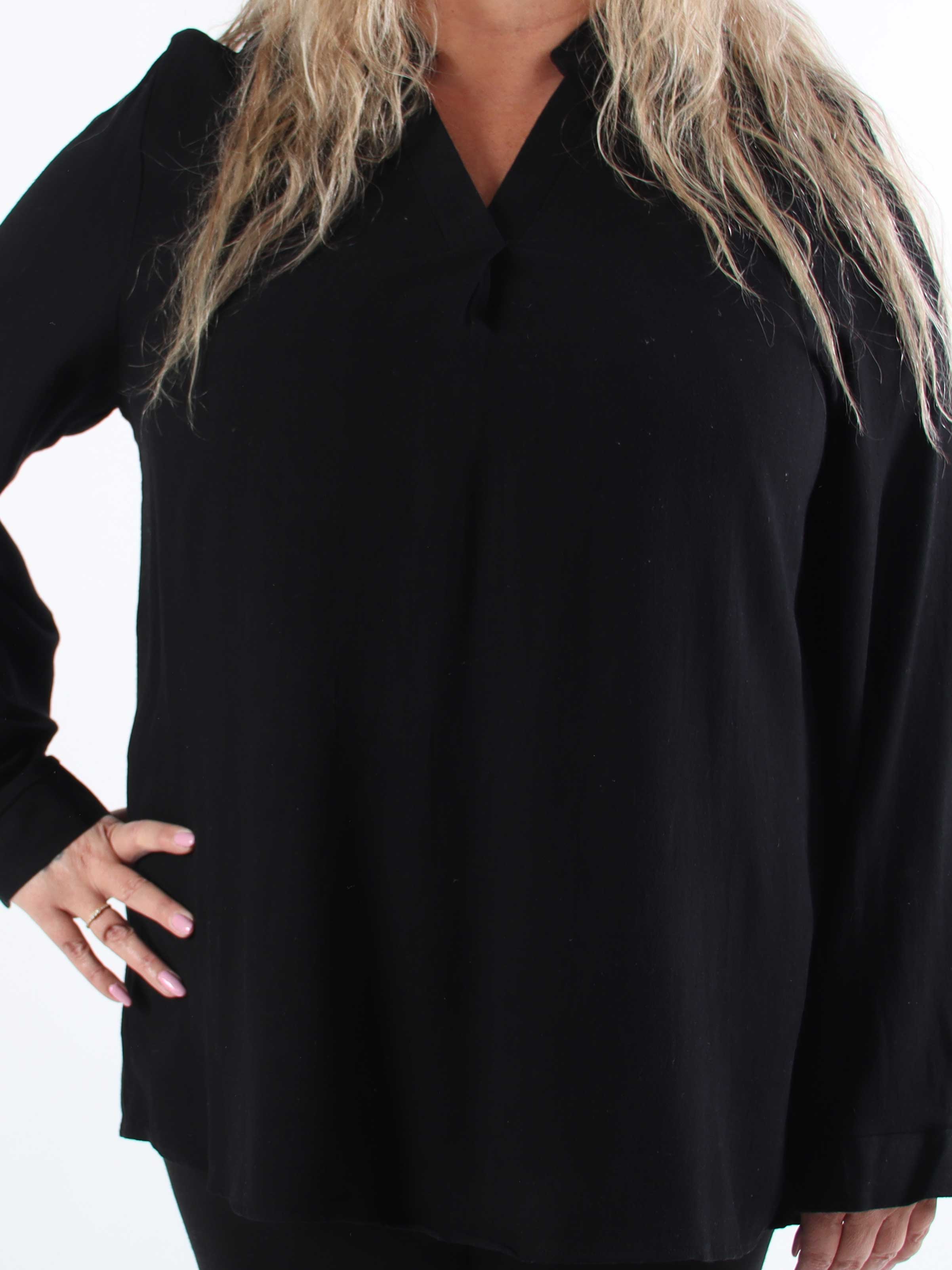 Benna - Ensfarvet tunika lavet i blød viskose