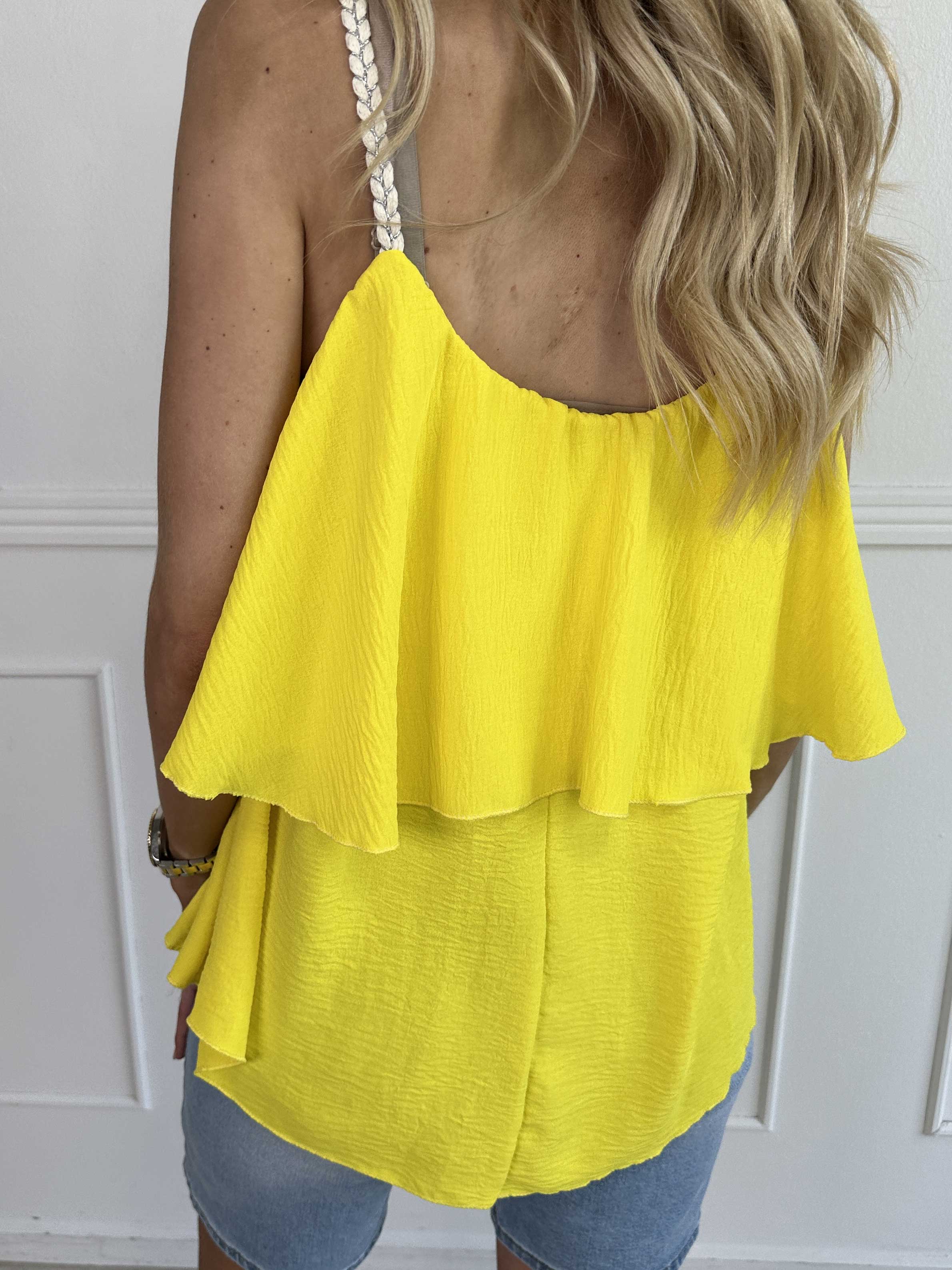 Blanca Top - Flæsetop med flettede stropper