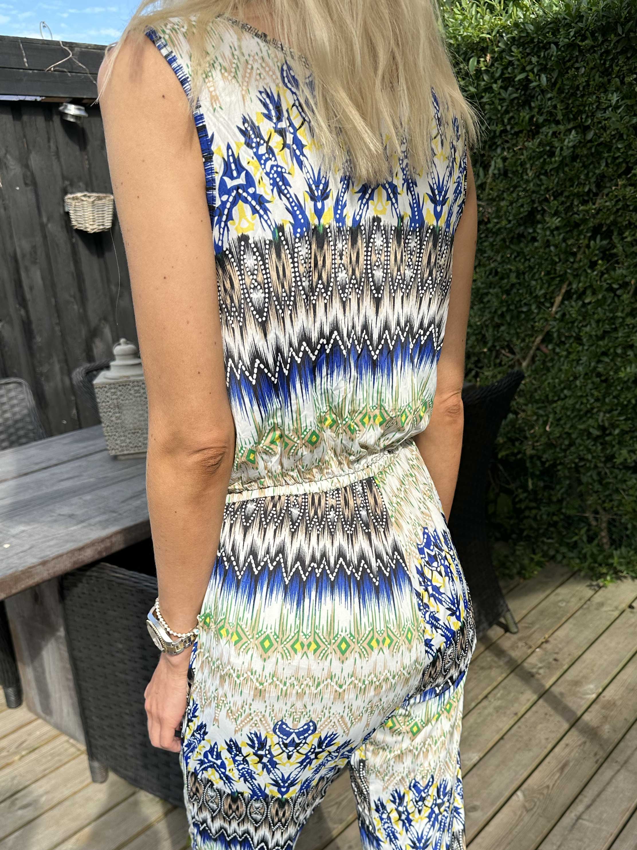 Brooklyn - Mønstret buksedragt i elastisk stof