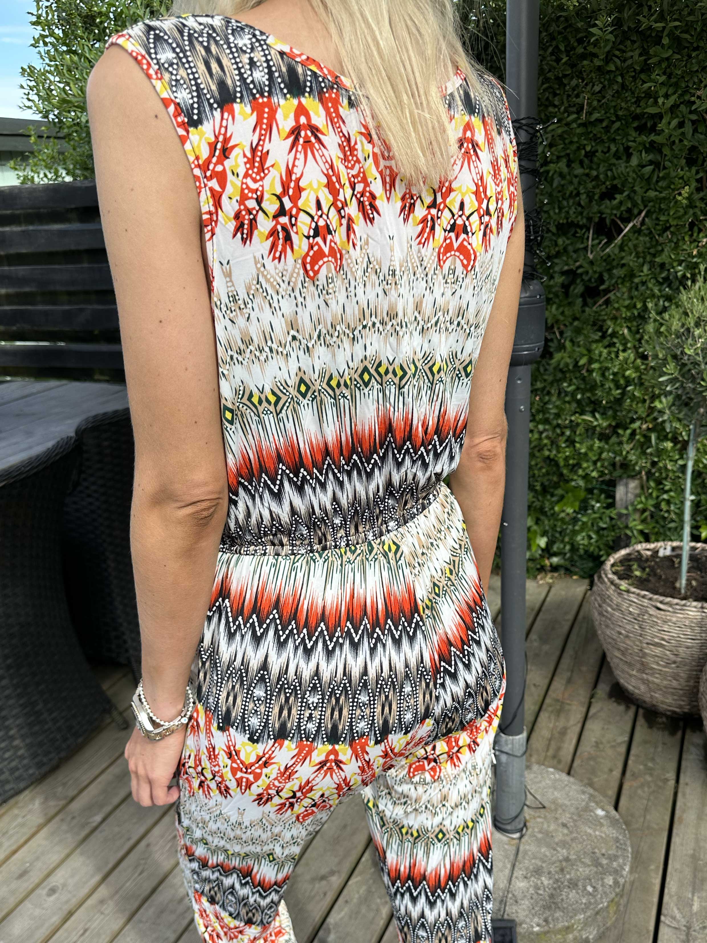 Brooklyn - Mønstret buksedragt i elastisk stof