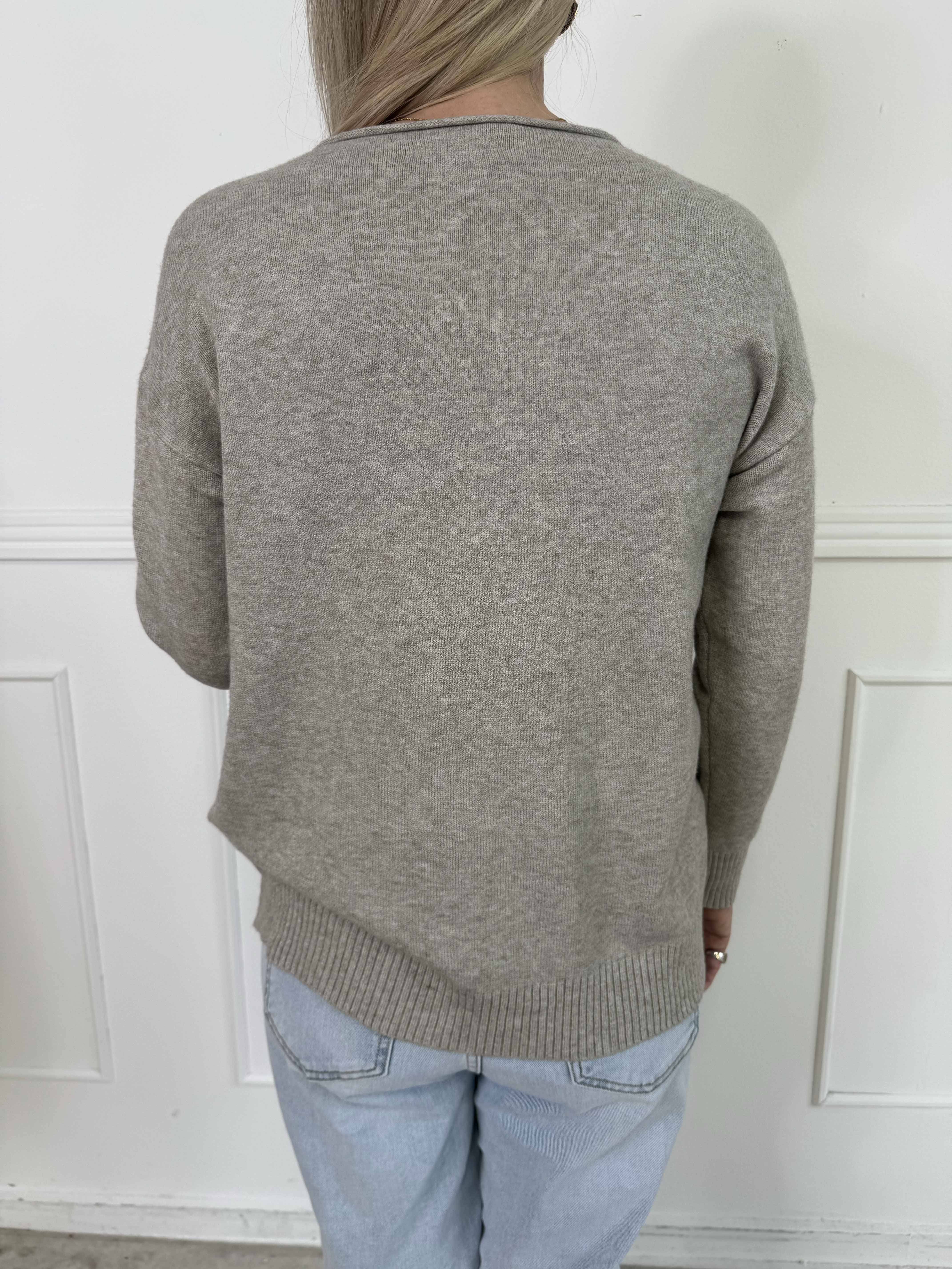 Cajsa - Mega blød strikbluse med fine similisten