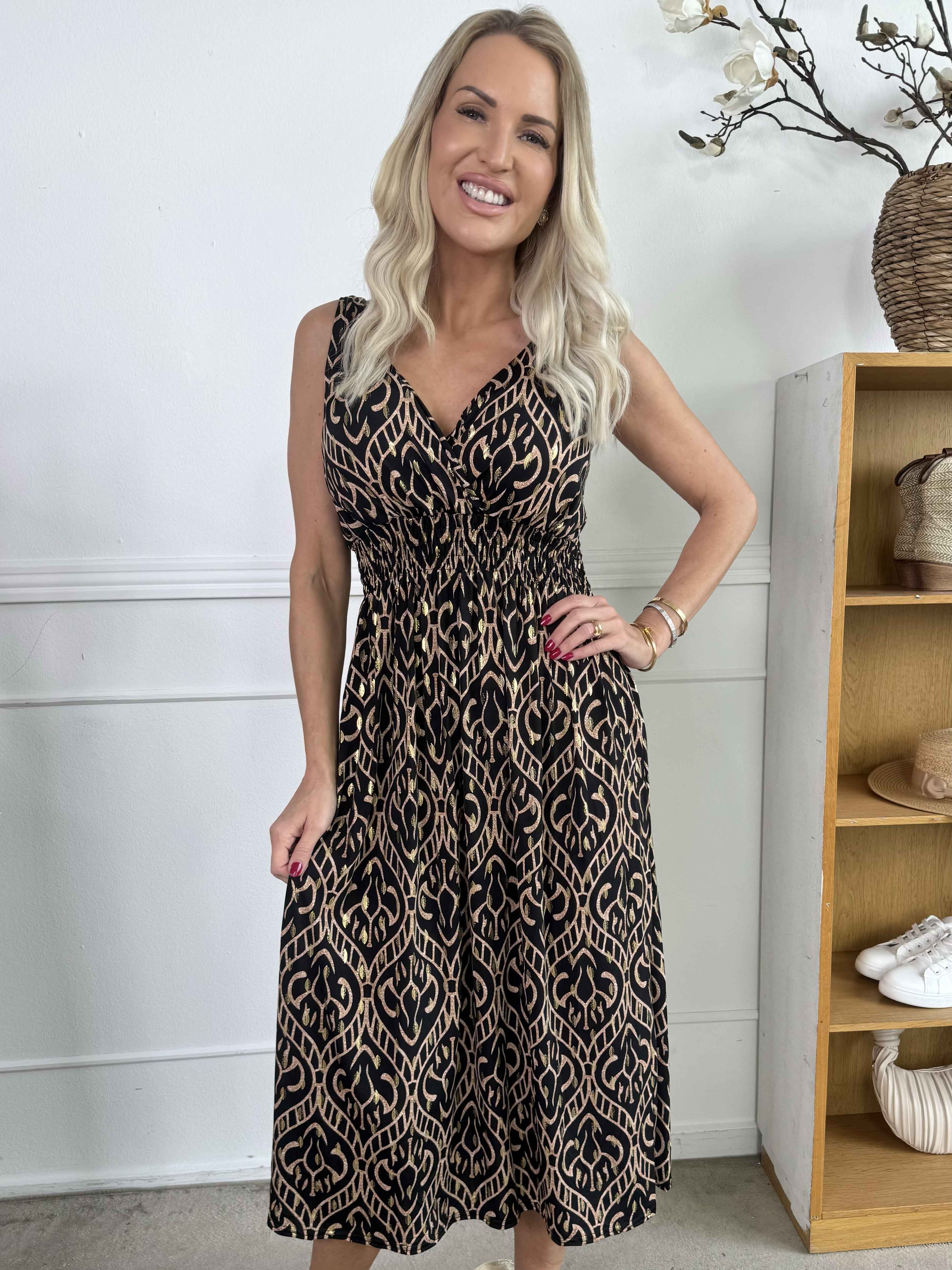 Camille - Stropkjole i elastisk stof