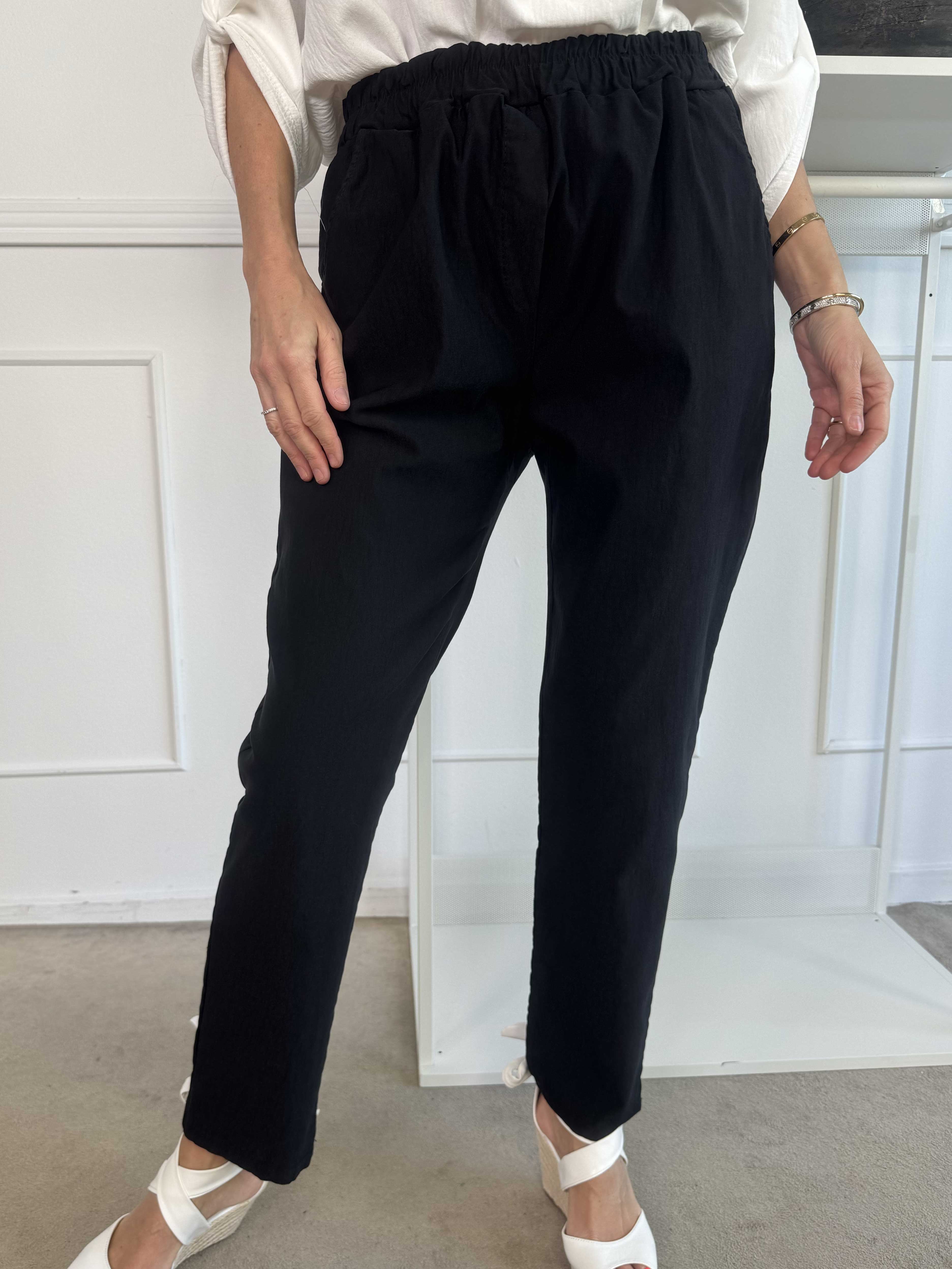 Carla - Bukser med meget stræk og elastikkant i livet