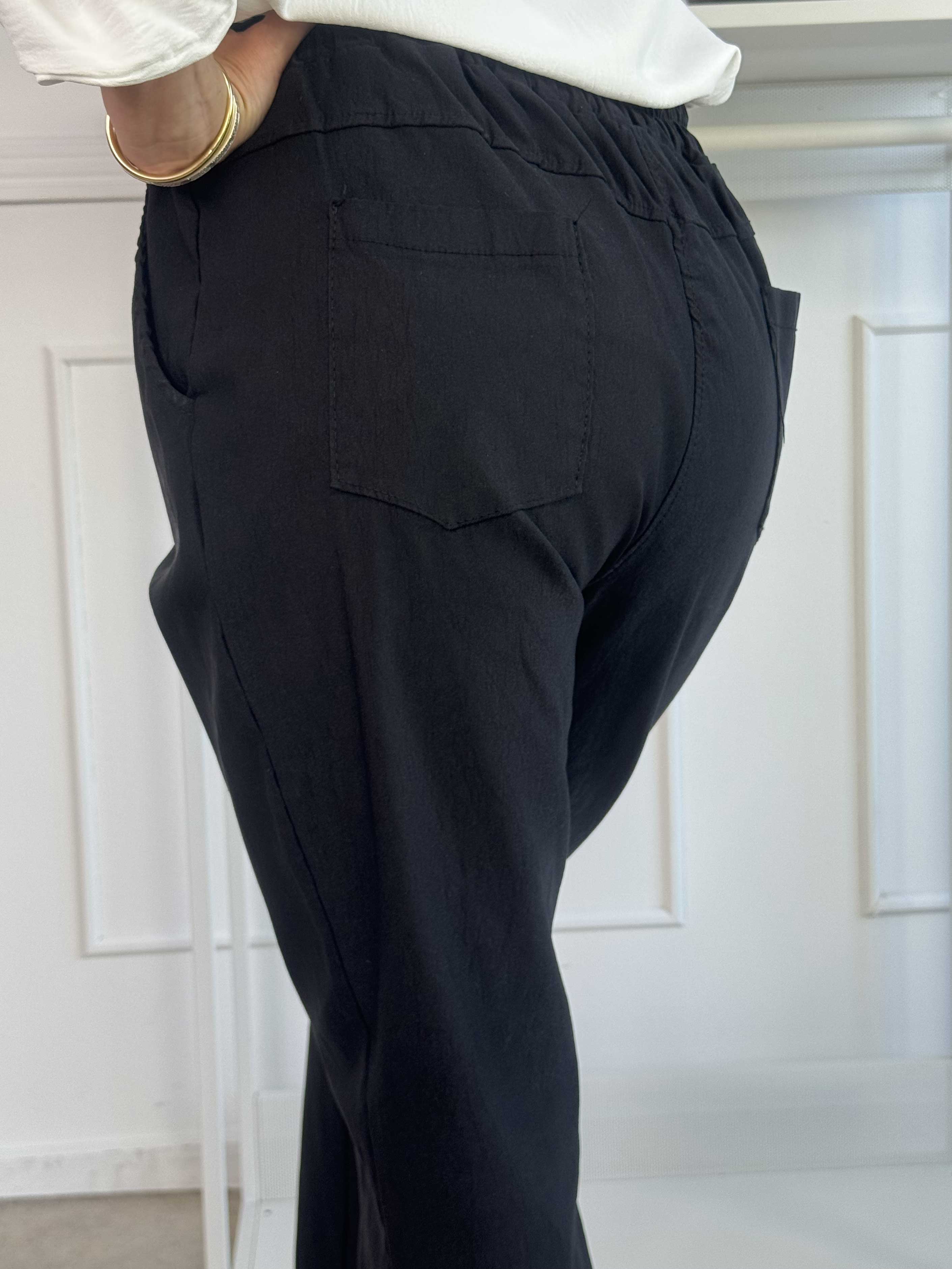 Carla - Bukser med meget stræk og elastikkant i livet