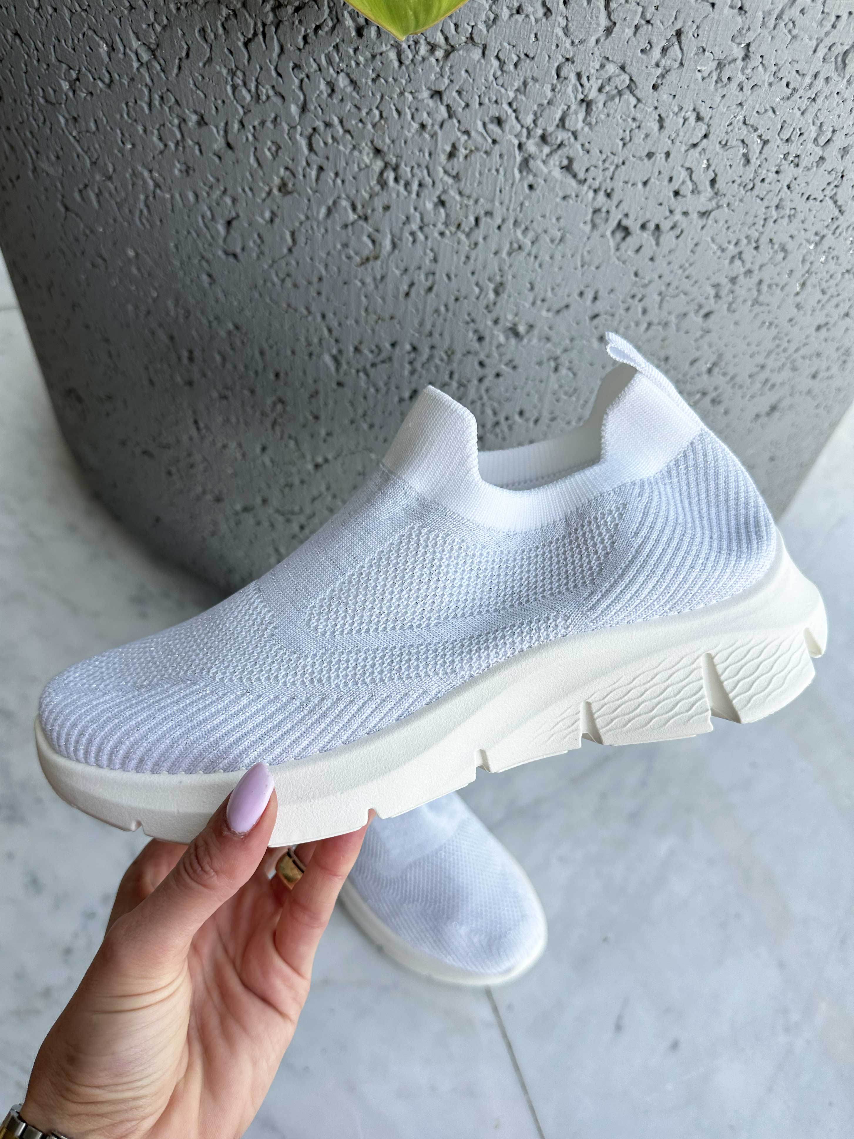 Cassie - Sokkesneakers med glimmertråde