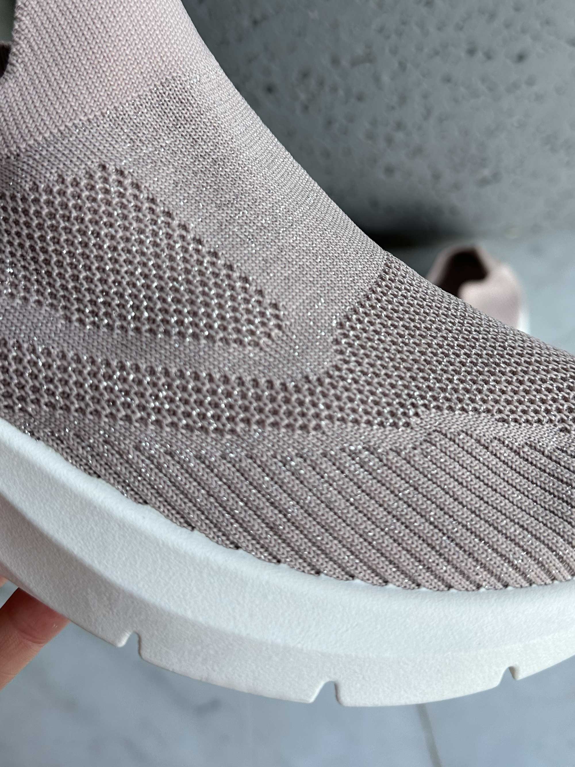 Cassie - Sokkesneakers med glimmertråde