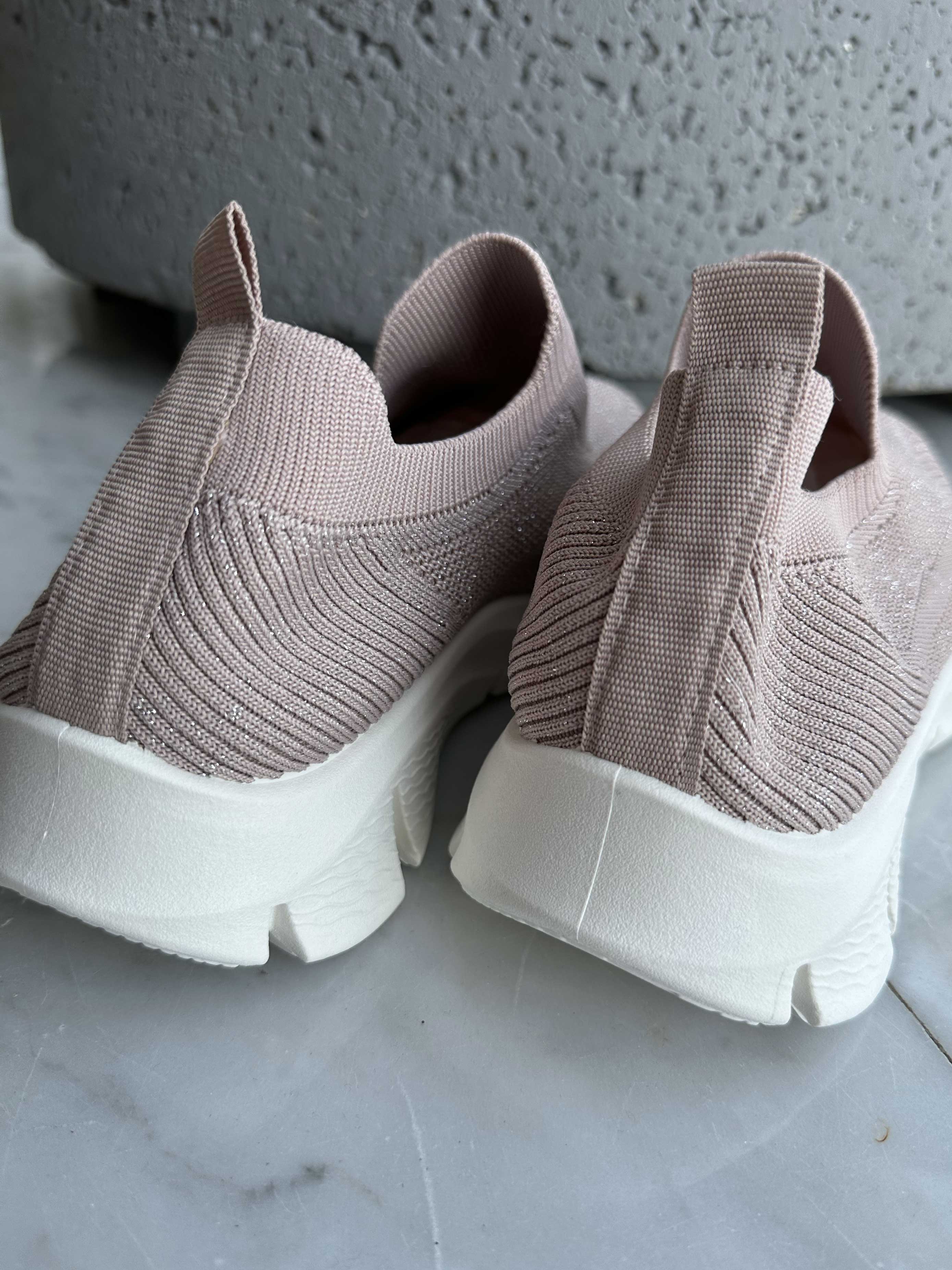 Cassie - Sokkesneakers med glimmertråde