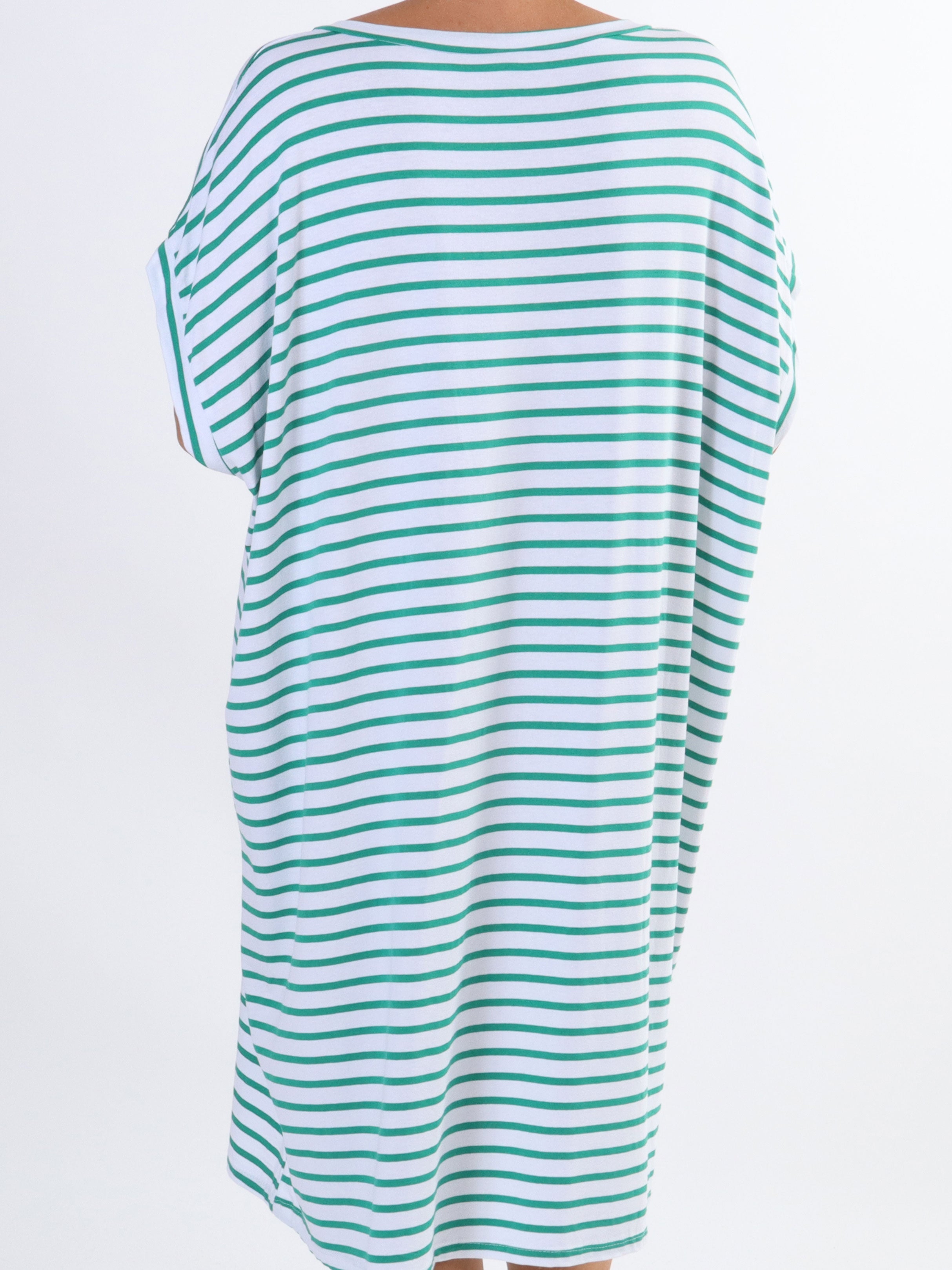 Cath - Plus size t-shirt kjole i viskose med sølv stjerne