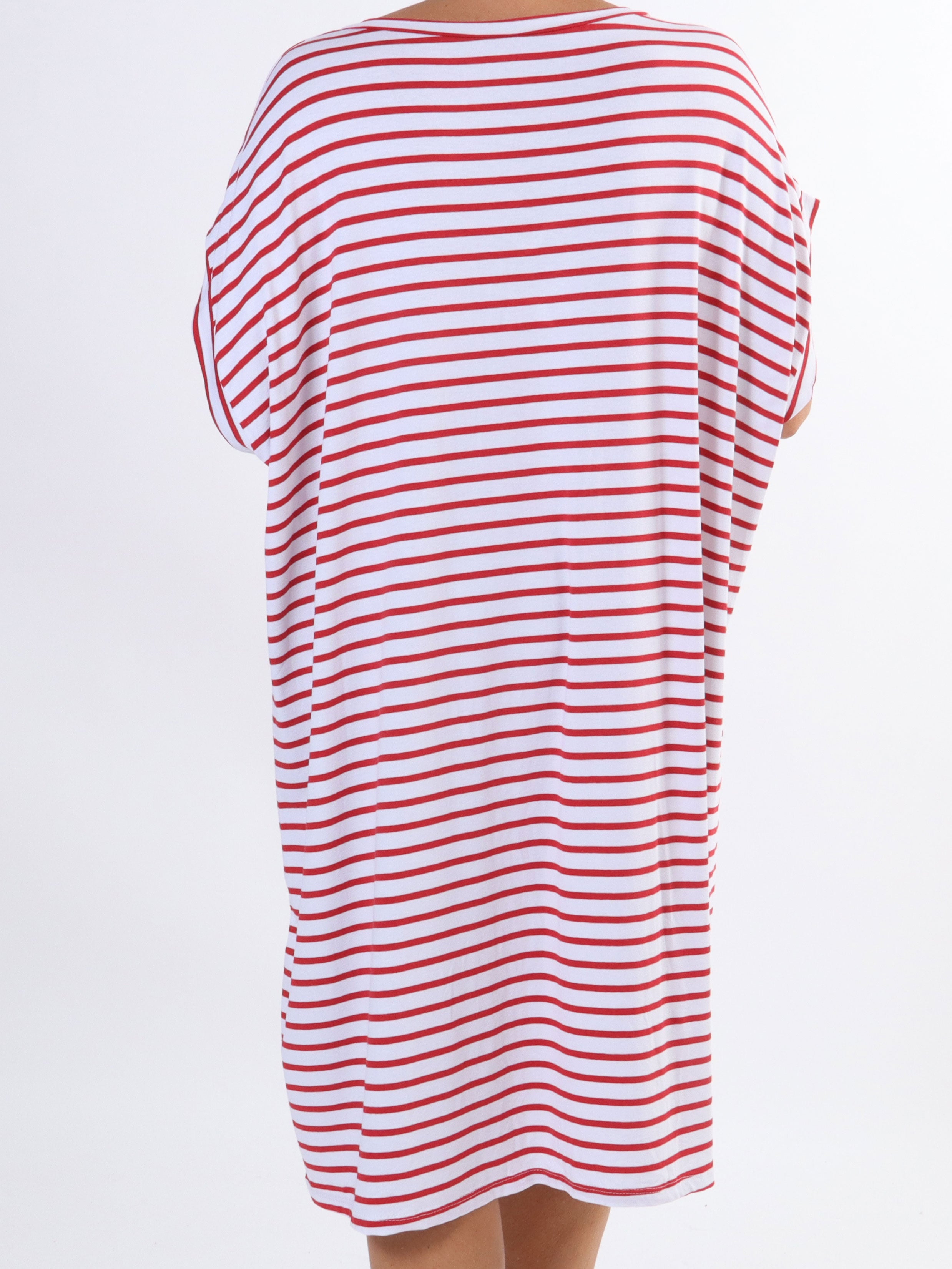 Cath - Plus size t-shirt kjole i viskose med sølv stjerne