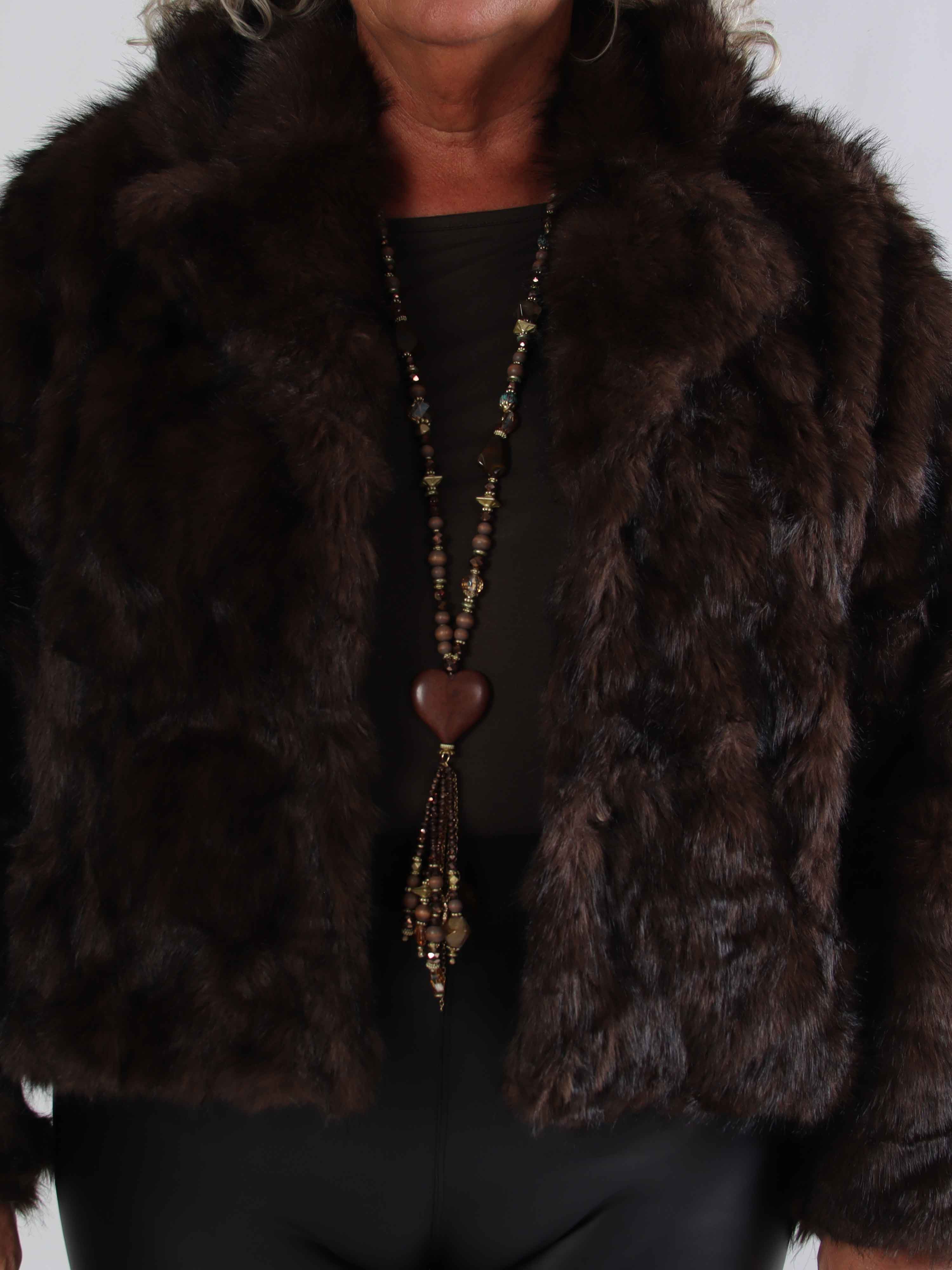 Charlene - Kort blød faux fur jakke