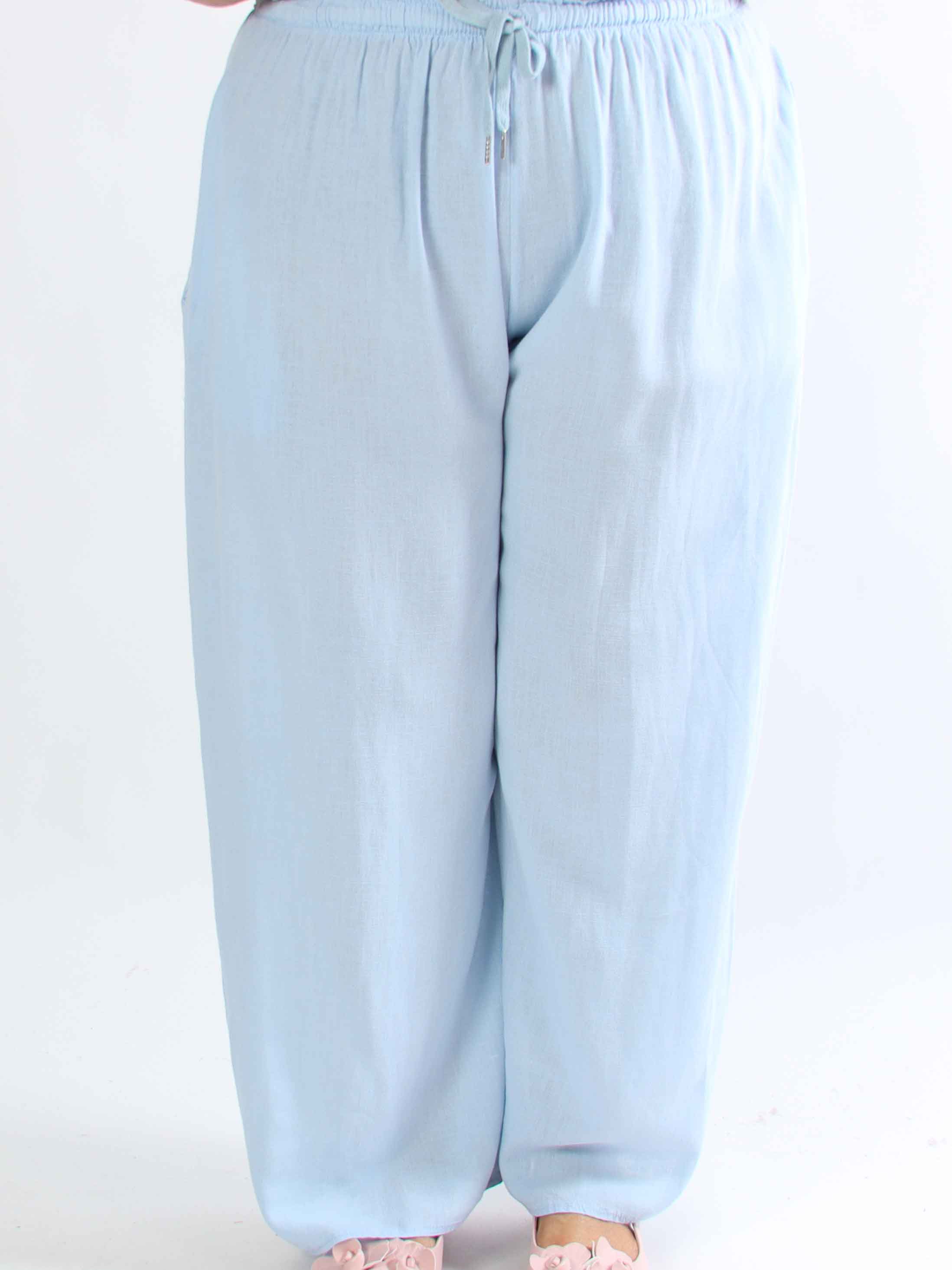 Clara - Lette bukser i viskose og hør