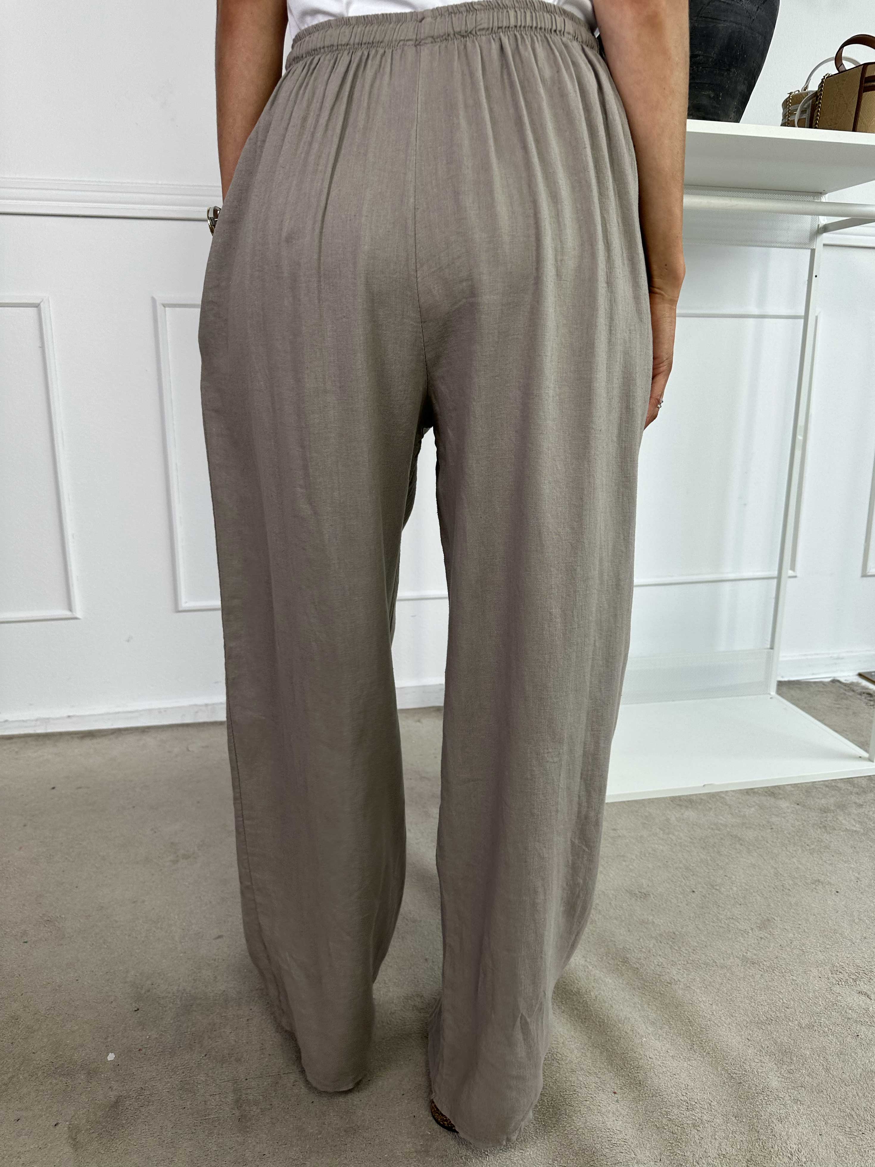 Clara - Lette bukser i viskose og hør