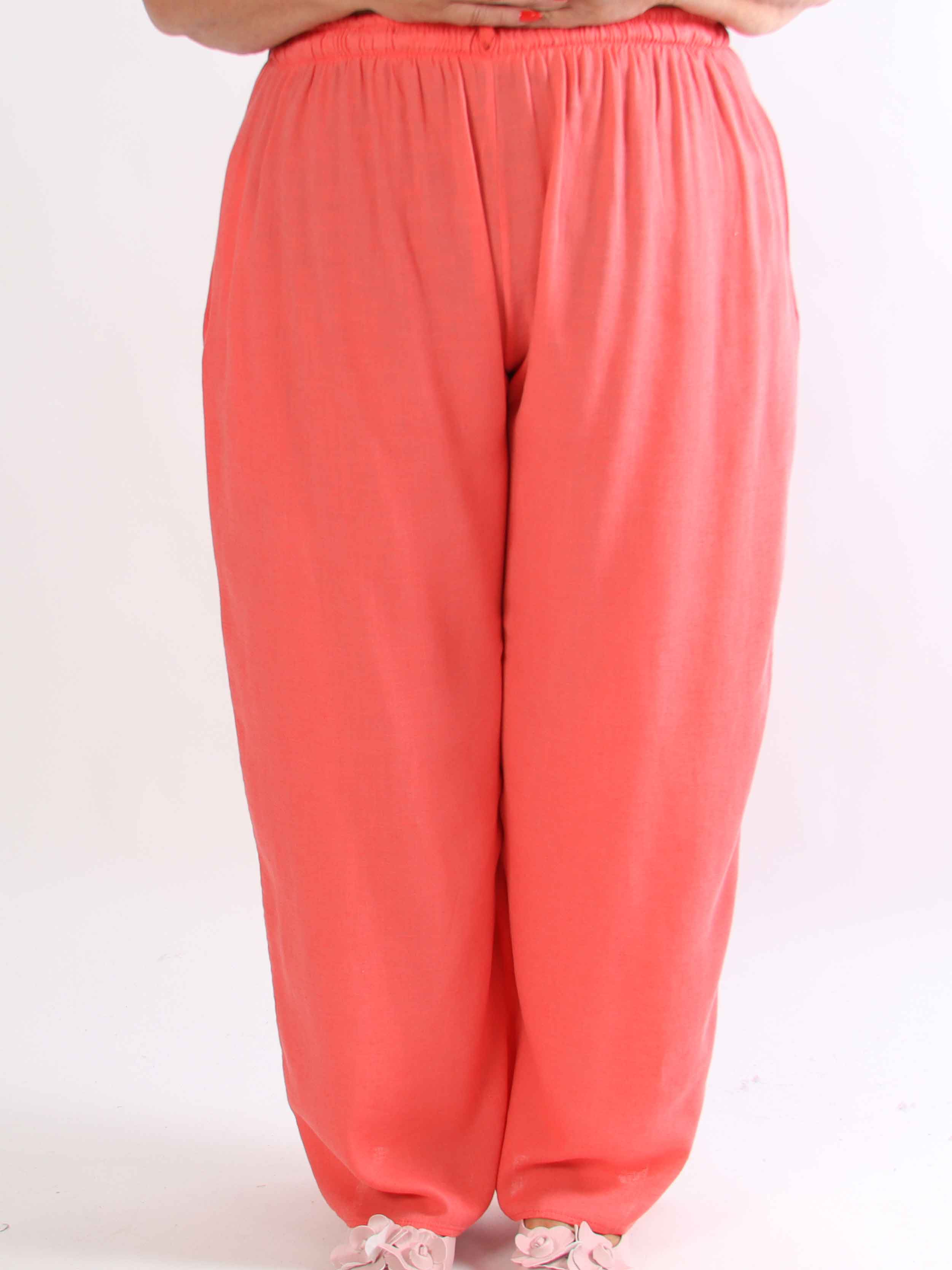 Clara - Lette bukser i viskose og hør