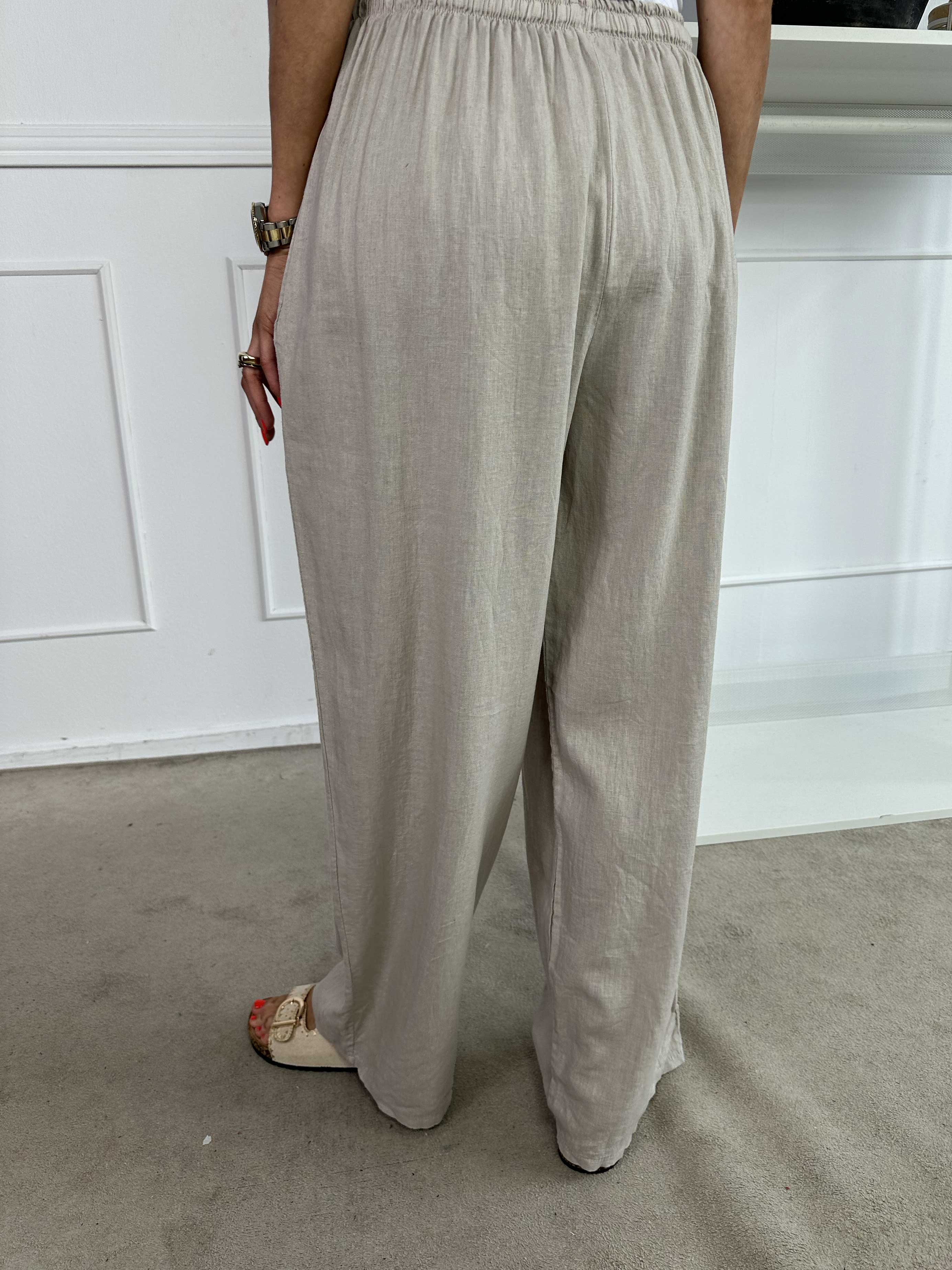 Clara - Lette bukser i viskose og hør