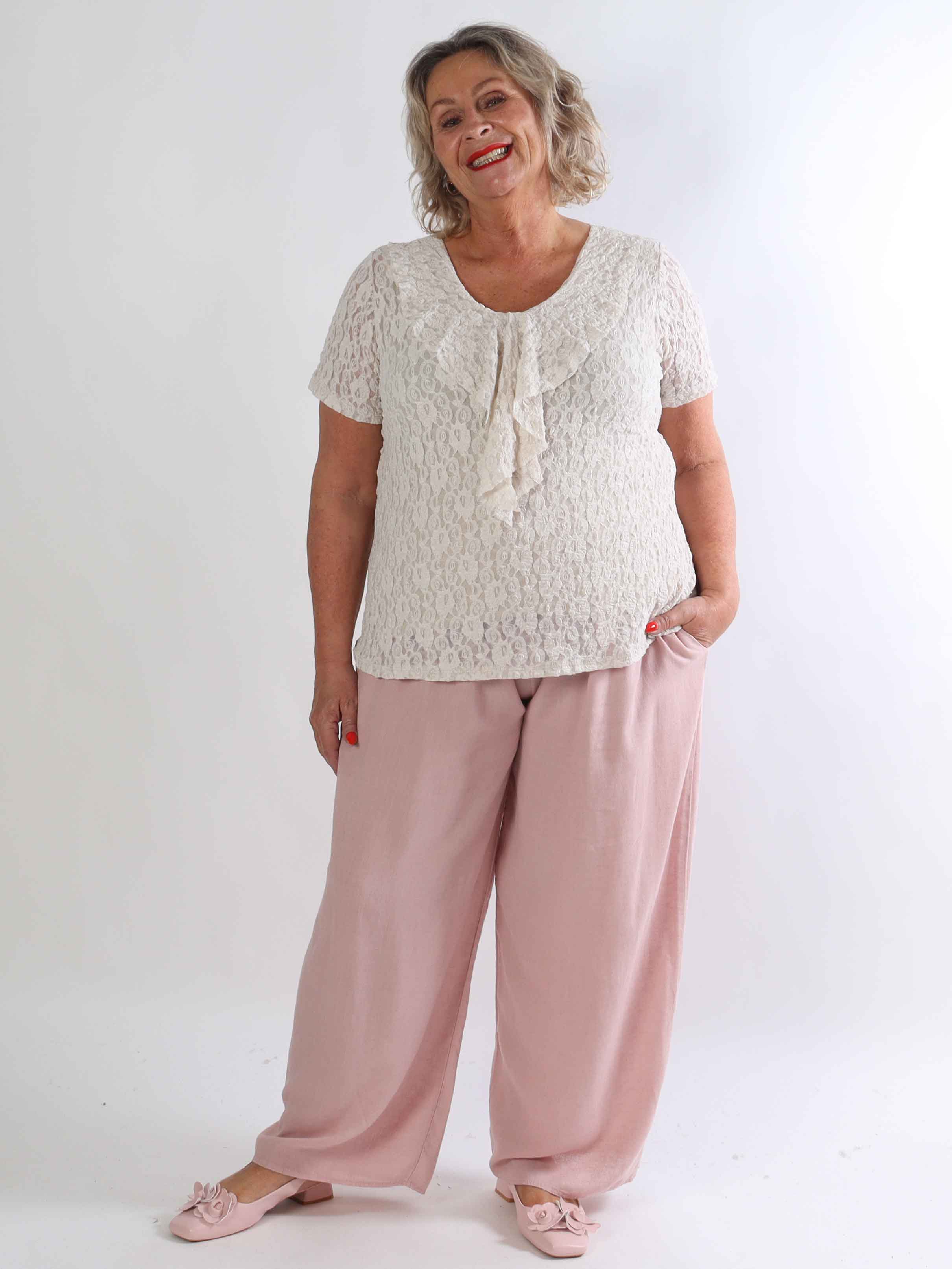 Clara - Lette bukser i viskose og hør