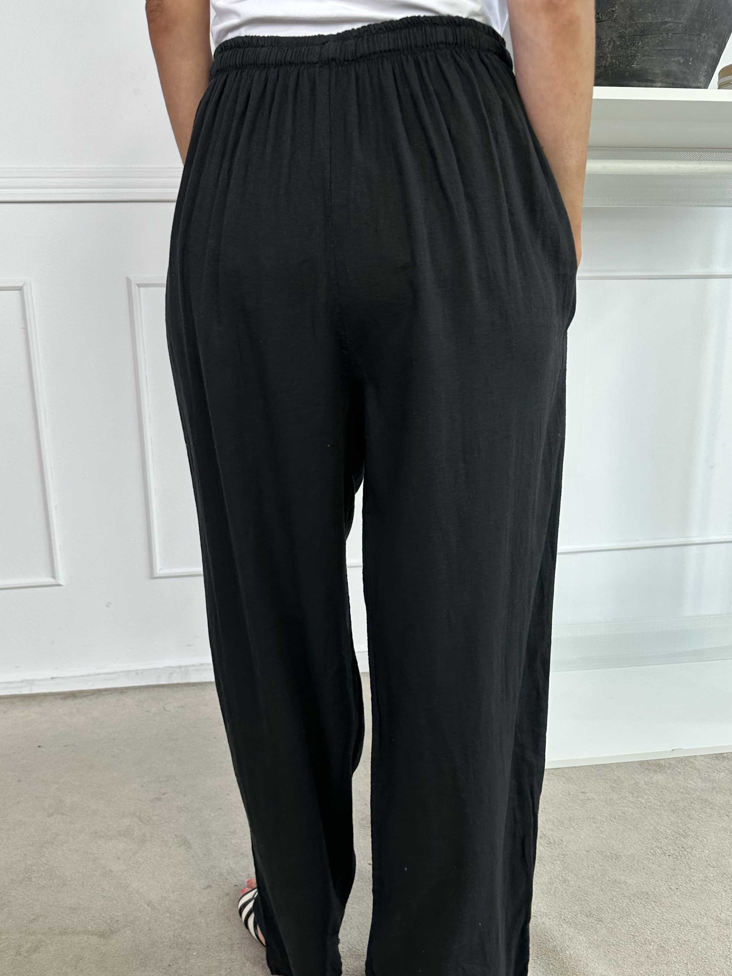 Clara - Lette bukser i viskose og hør