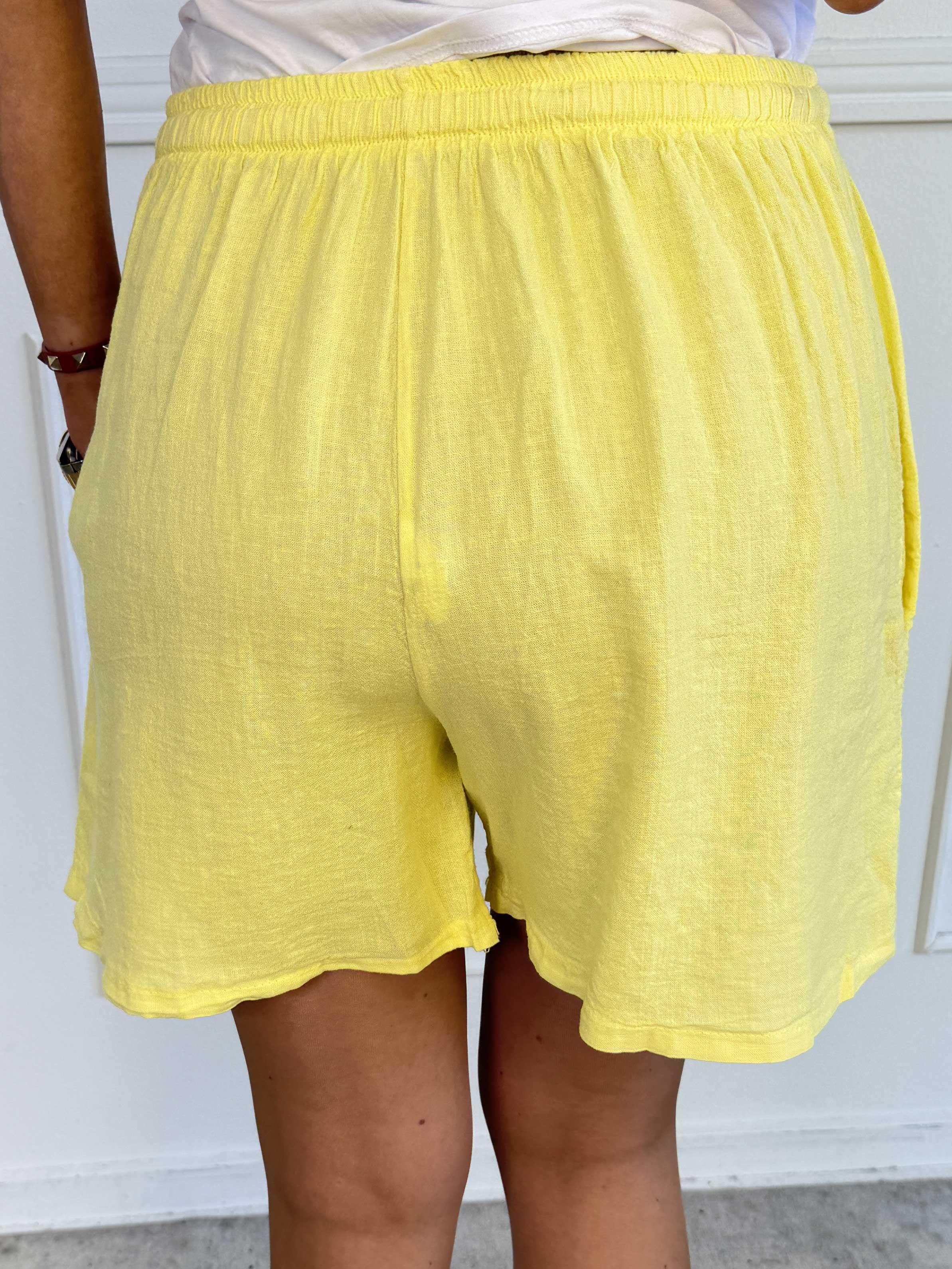 Clara Shorts - Lette shorts i viskose og hør