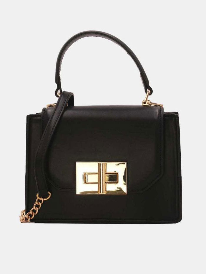 Clara - Lille håndtaske med guldspænde