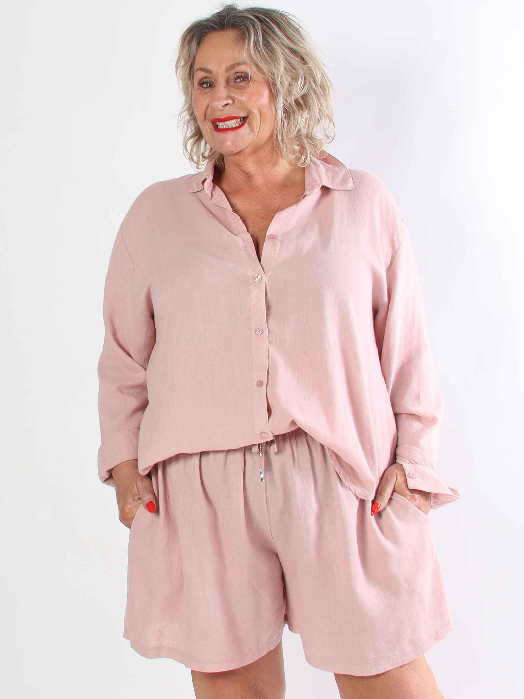 Clara Shorts - Lette shorts i viskose og hør
