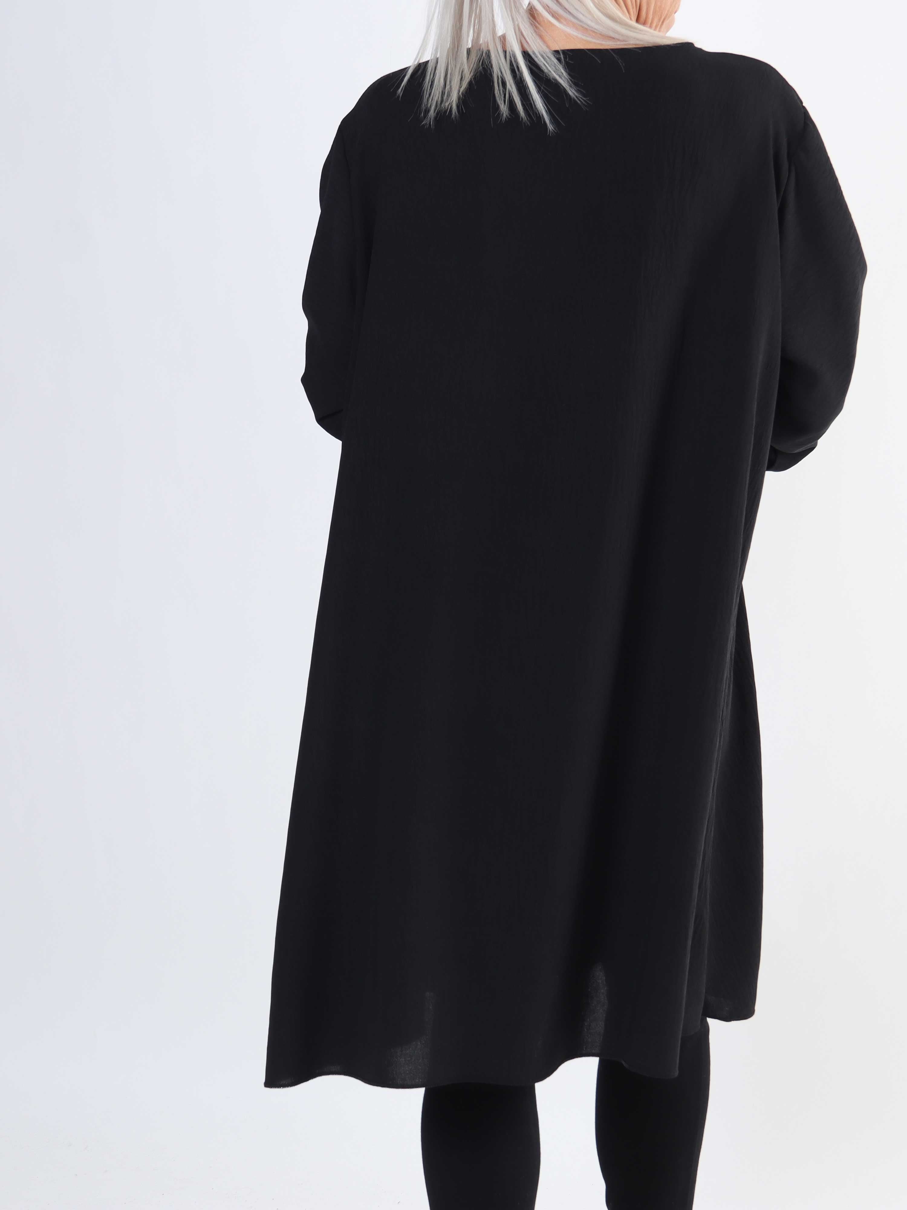 Claudia Dress - Plus size tunikakjole med lynlås og lommer